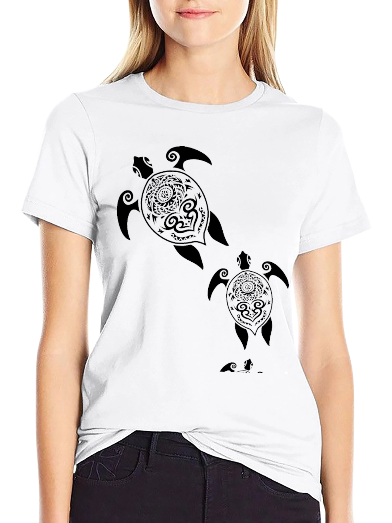 Turtle Graphic Tee - Black