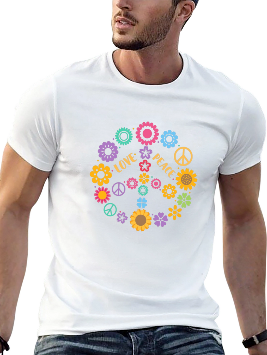 Love & Peace Floral T-Shirt