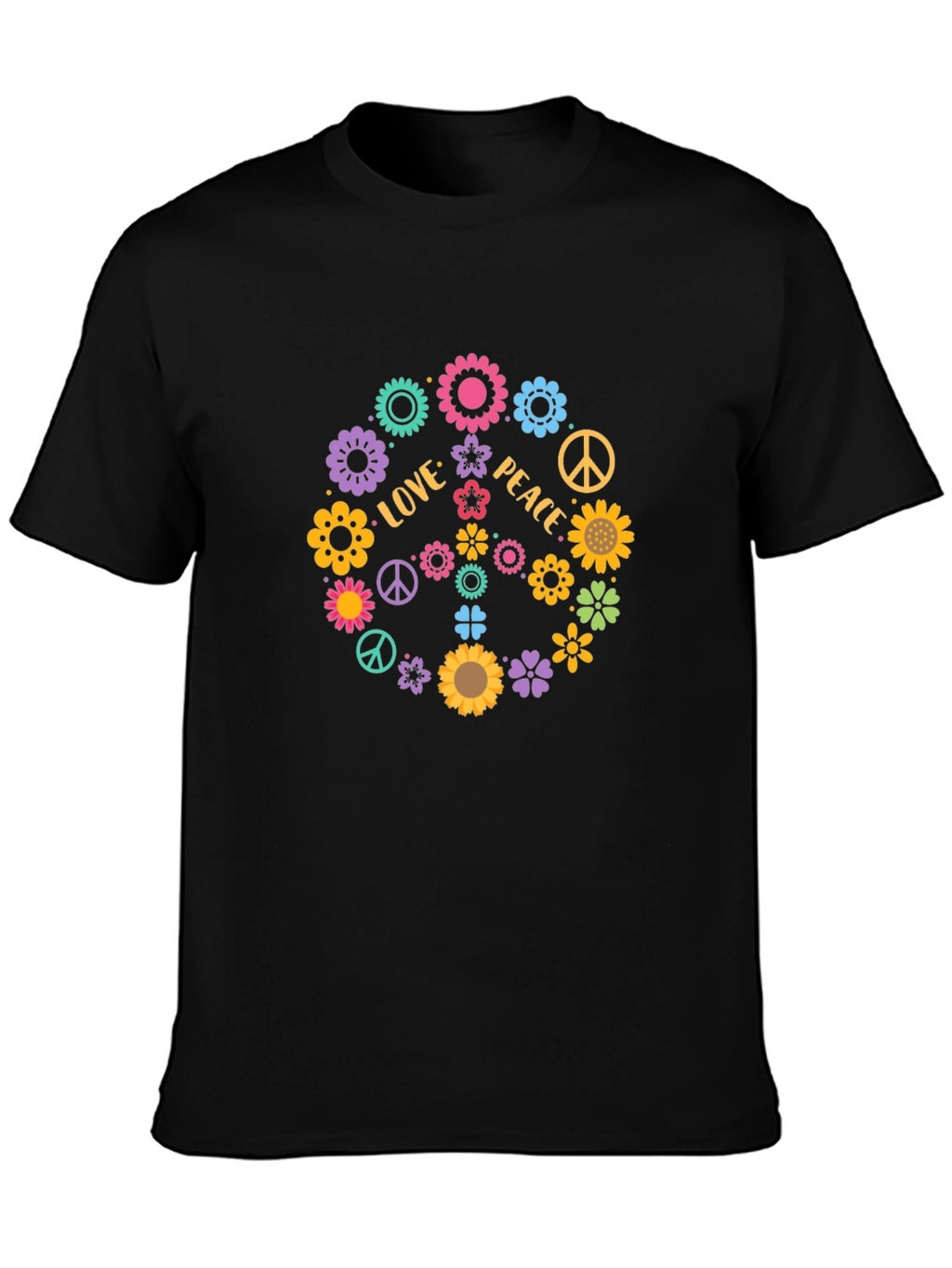 Love & Peace Floral T-Shirt