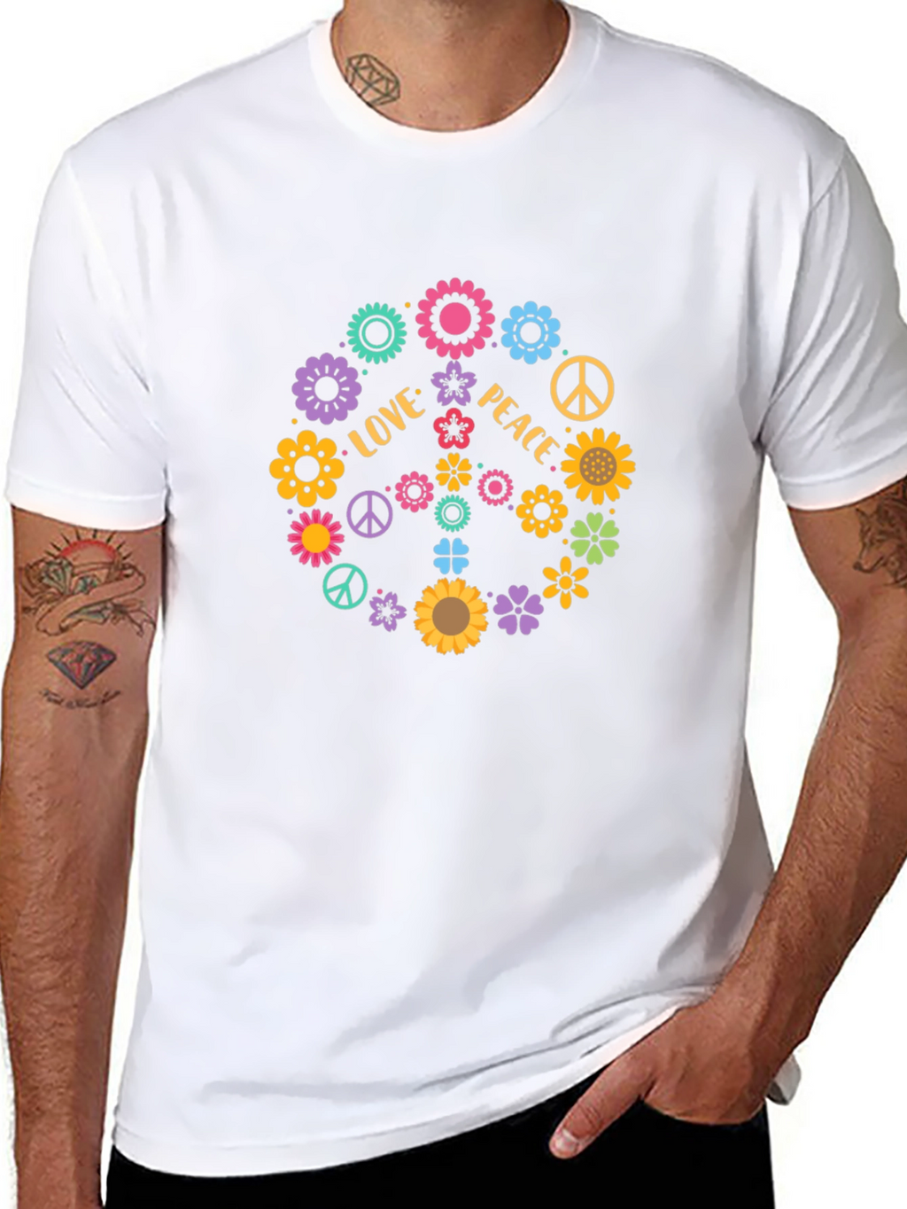 Love & Peace Floral T-Shirt