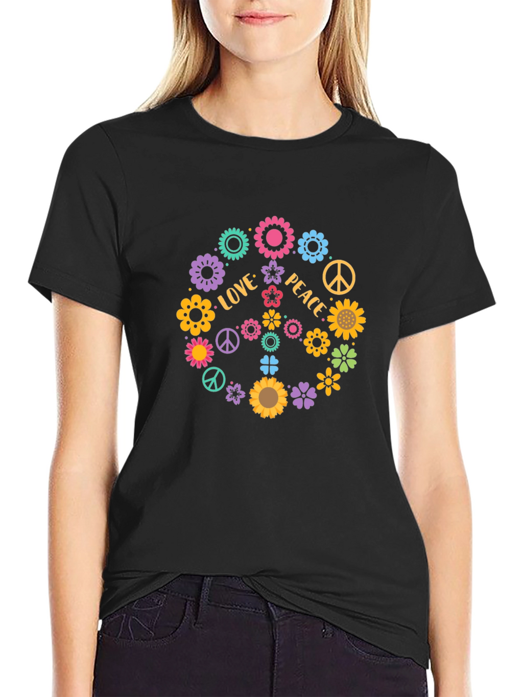 Love & Peace Floral T-Shirt