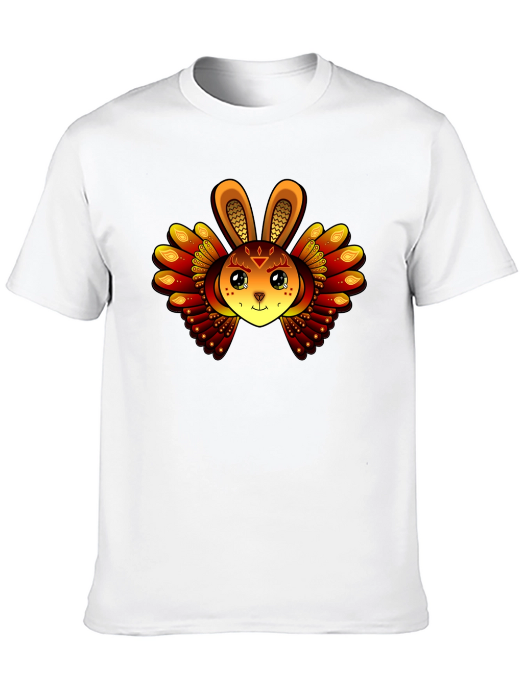 Mystic Rabbit Graphic Tee - Black Cotton Blend