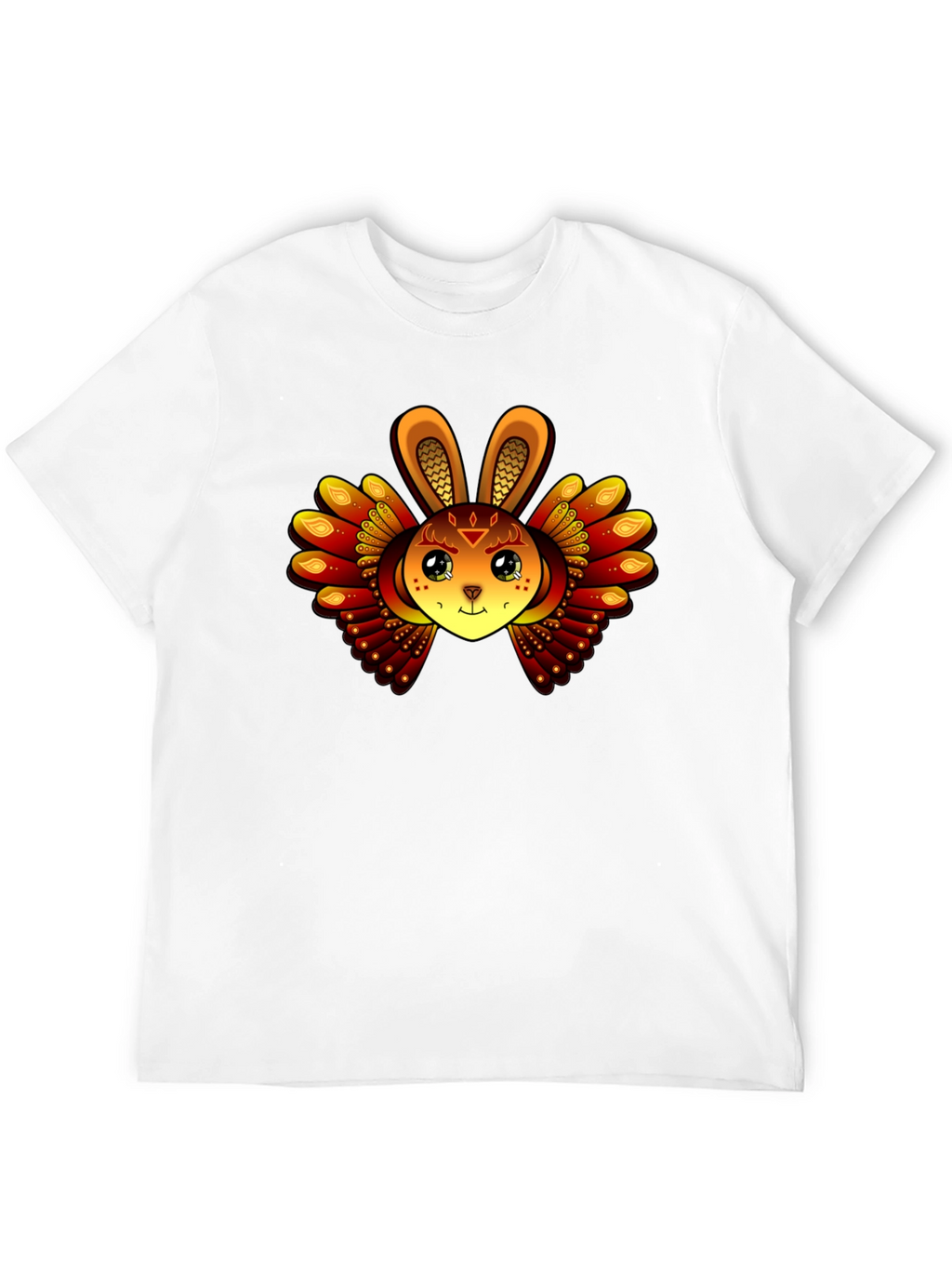 Mystic Rabbit Graphic Tee - Black Cotton Blend