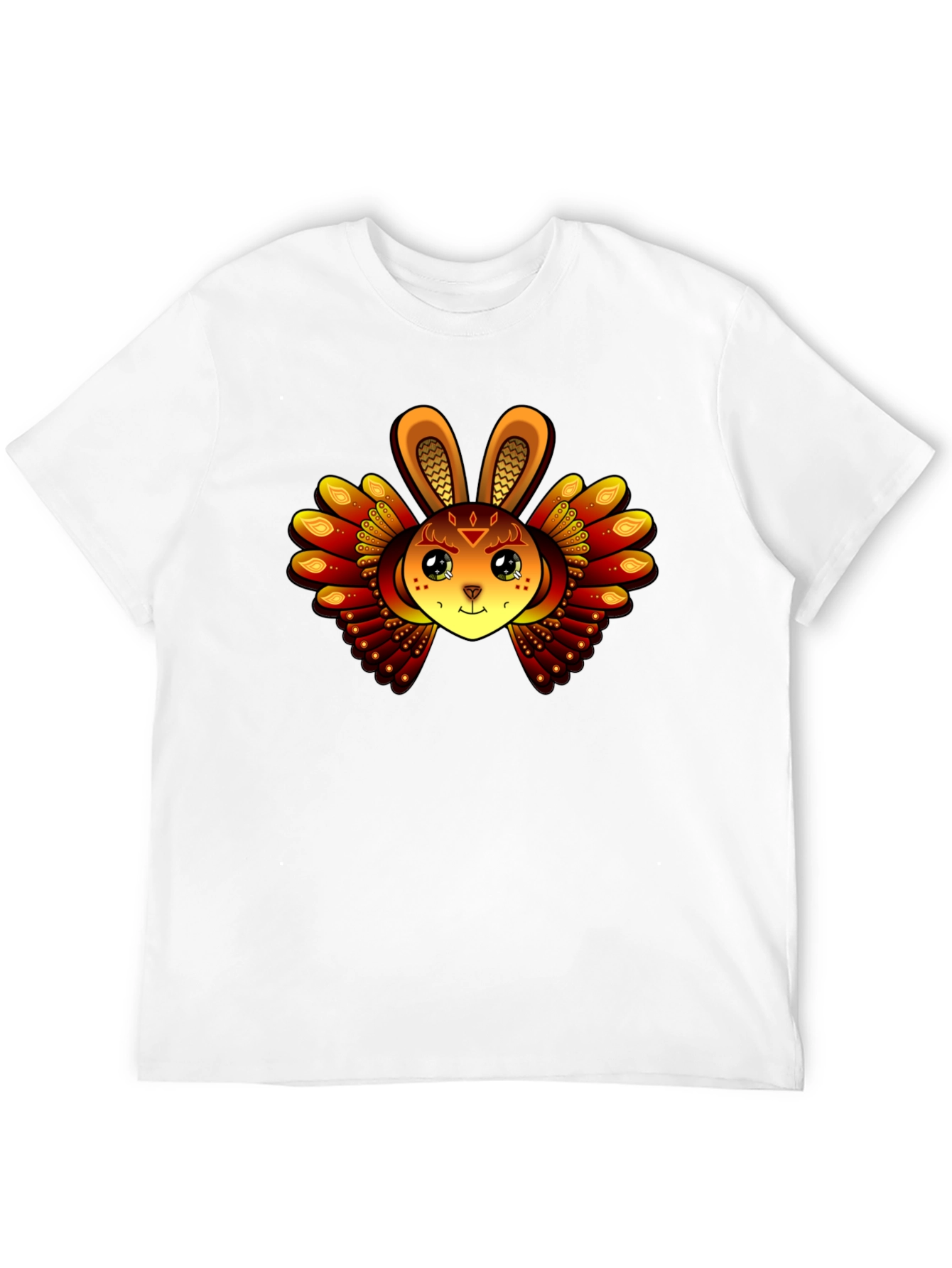 Mystic Rabbit Graphic Tee - Black Cotton Blend
