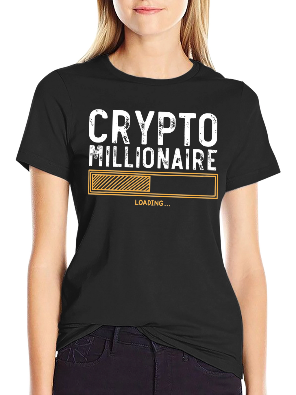 Crypto Millionaire Loading Black T-Shirt