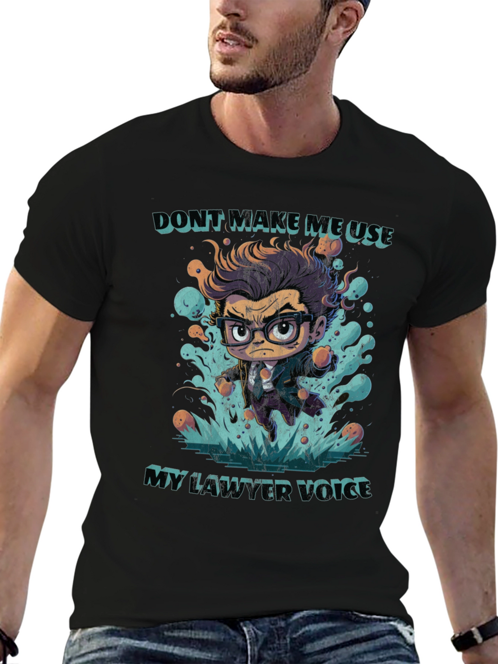 Lawyer Voice T-Shirt - Funny Attorney Cartoon Tee