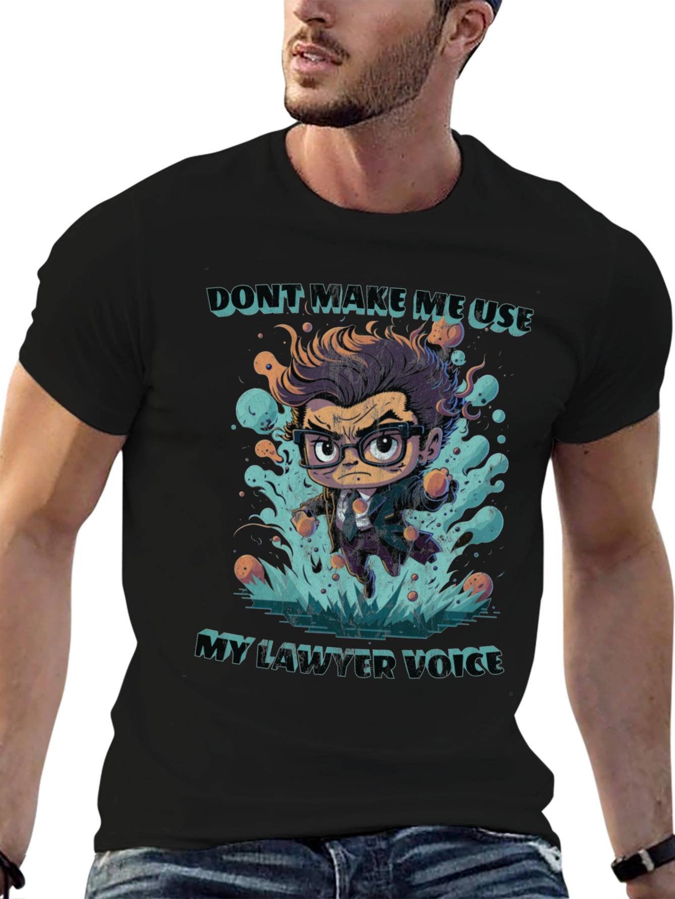 Lawyer Voice T-Shirt - Funny Attorney Cartoon Tee