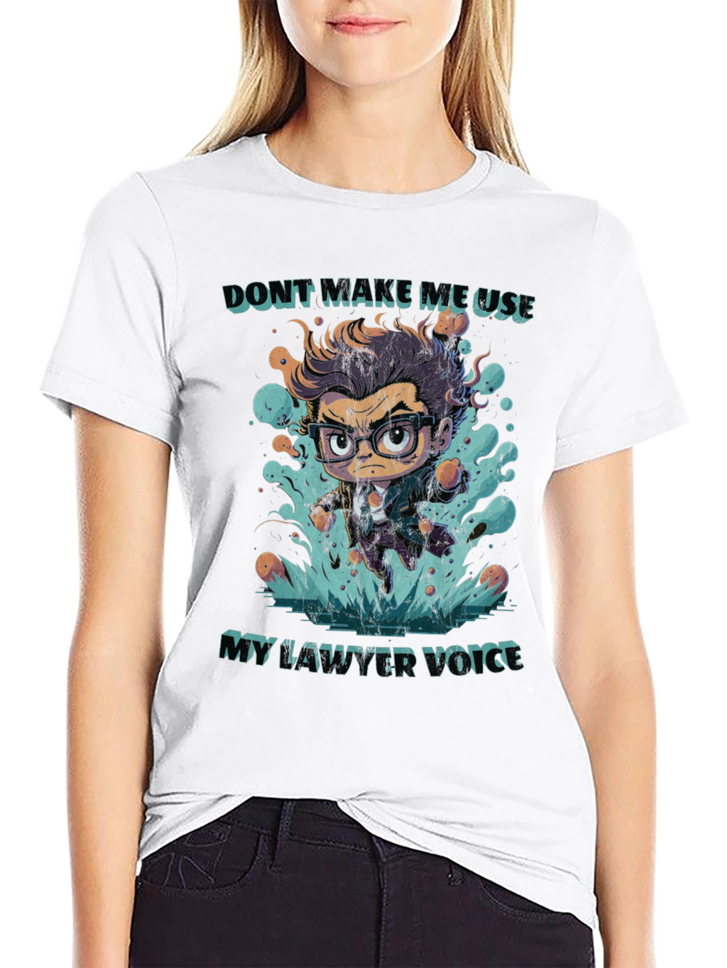 Lawyer Voice T-Shirt - Funny Attorney Cartoon Tee