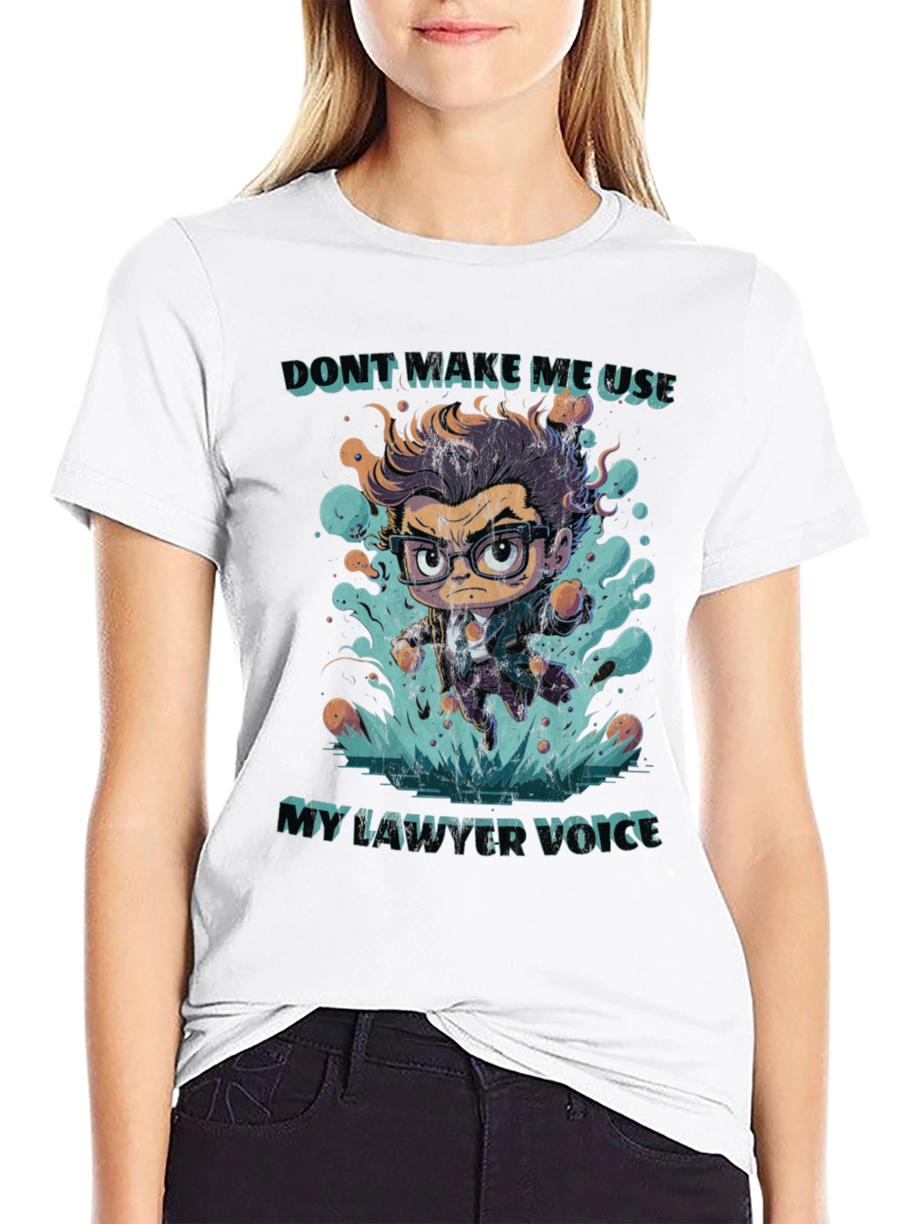 Lawyer Voice T-Shirt - Funny Attorney Cartoon Tee