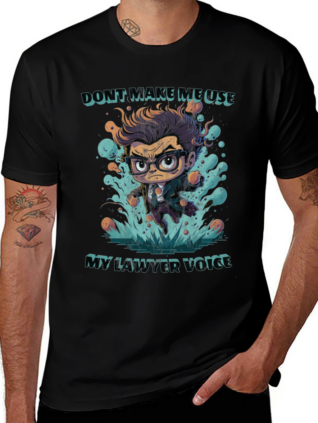 Lawyer Voice T-Shirt - Funny Attorney Cartoon Tee