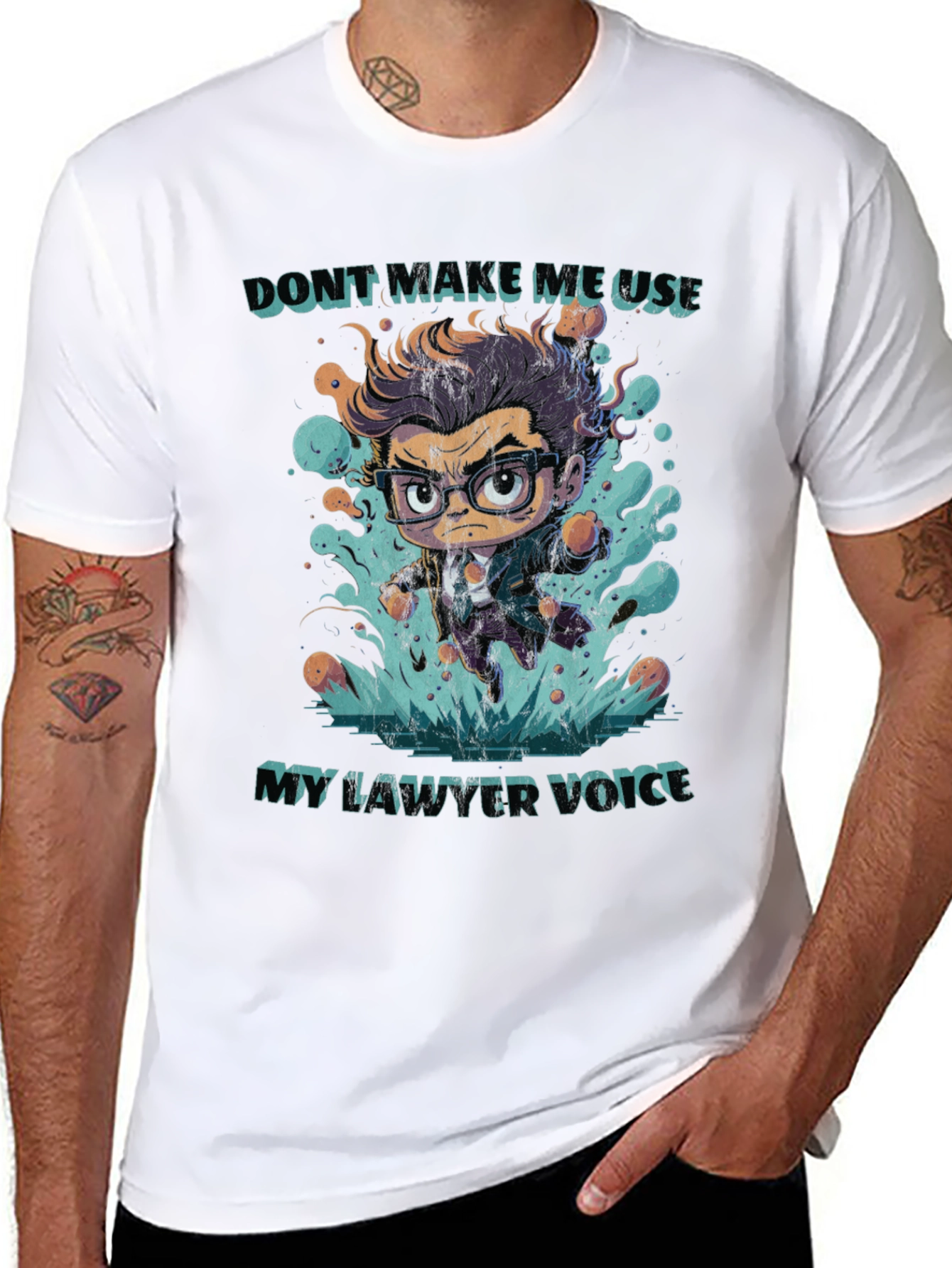 Lawyer Voice T-Shirt - Funny Attorney Cartoon Tee