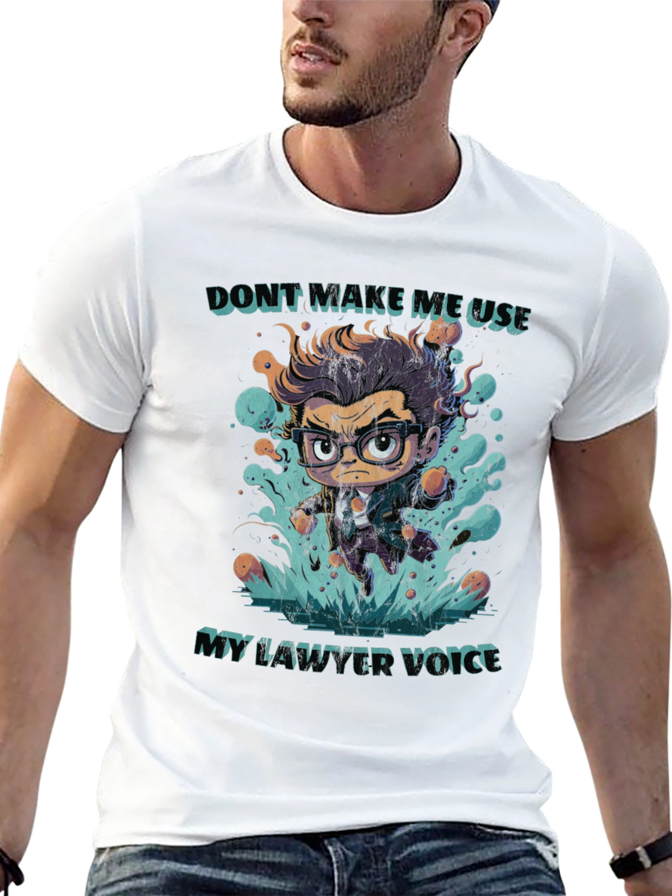 Lawyer Voice T-Shirt - Funny Attorney Cartoon Tee