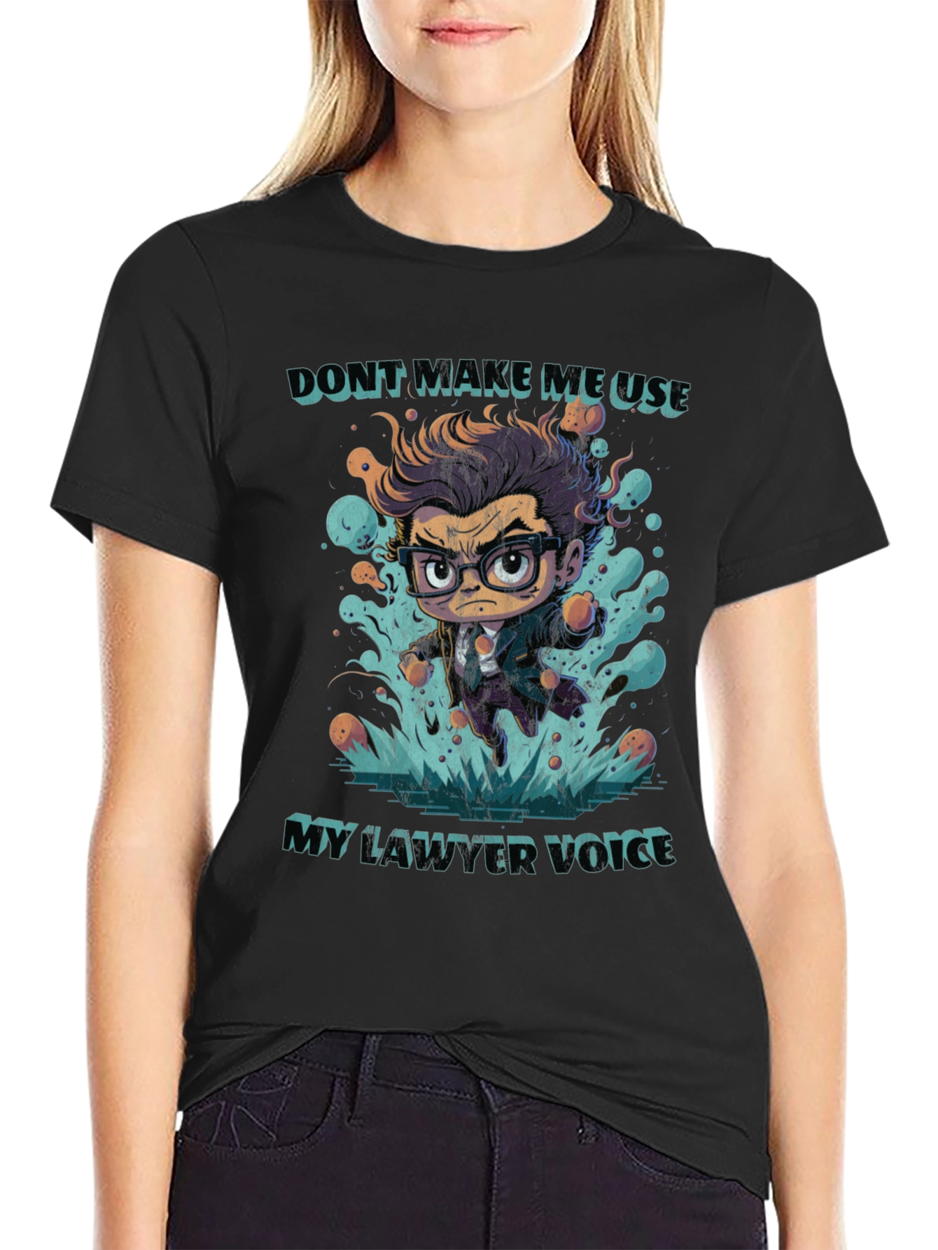 Lawyer Voice T-Shirt - Funny Attorney Cartoon Tee