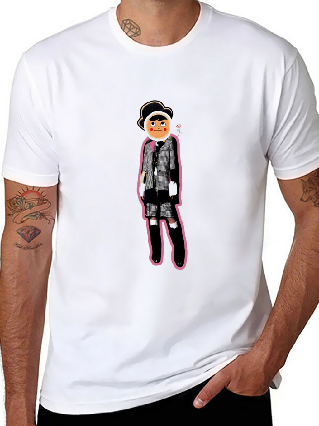 Playful Pop Art T-Shirt - Unique Cartoon Design