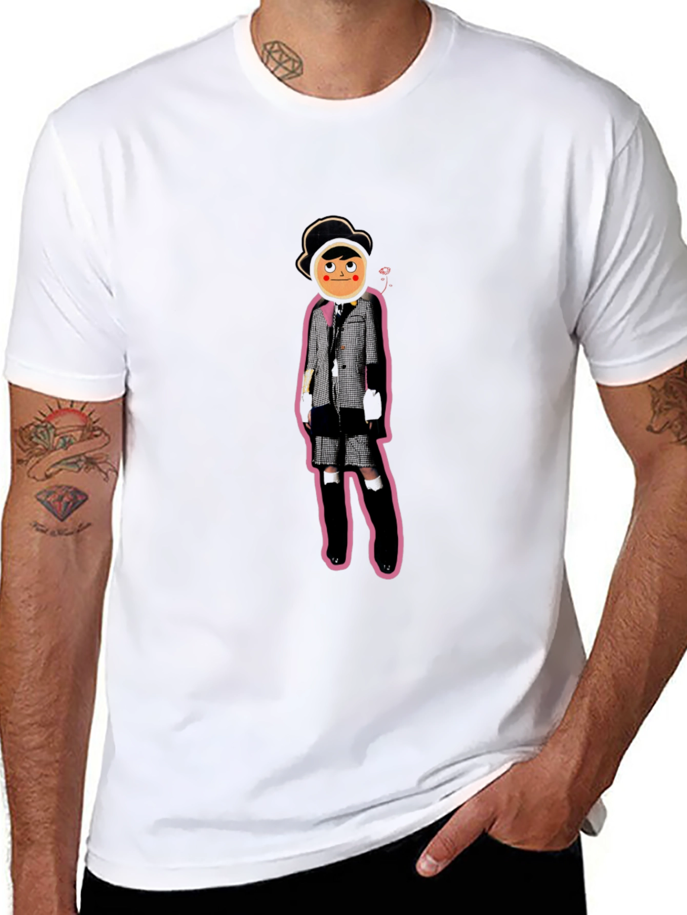 Playful Pop Art T-Shirt - Unique Cartoon Design