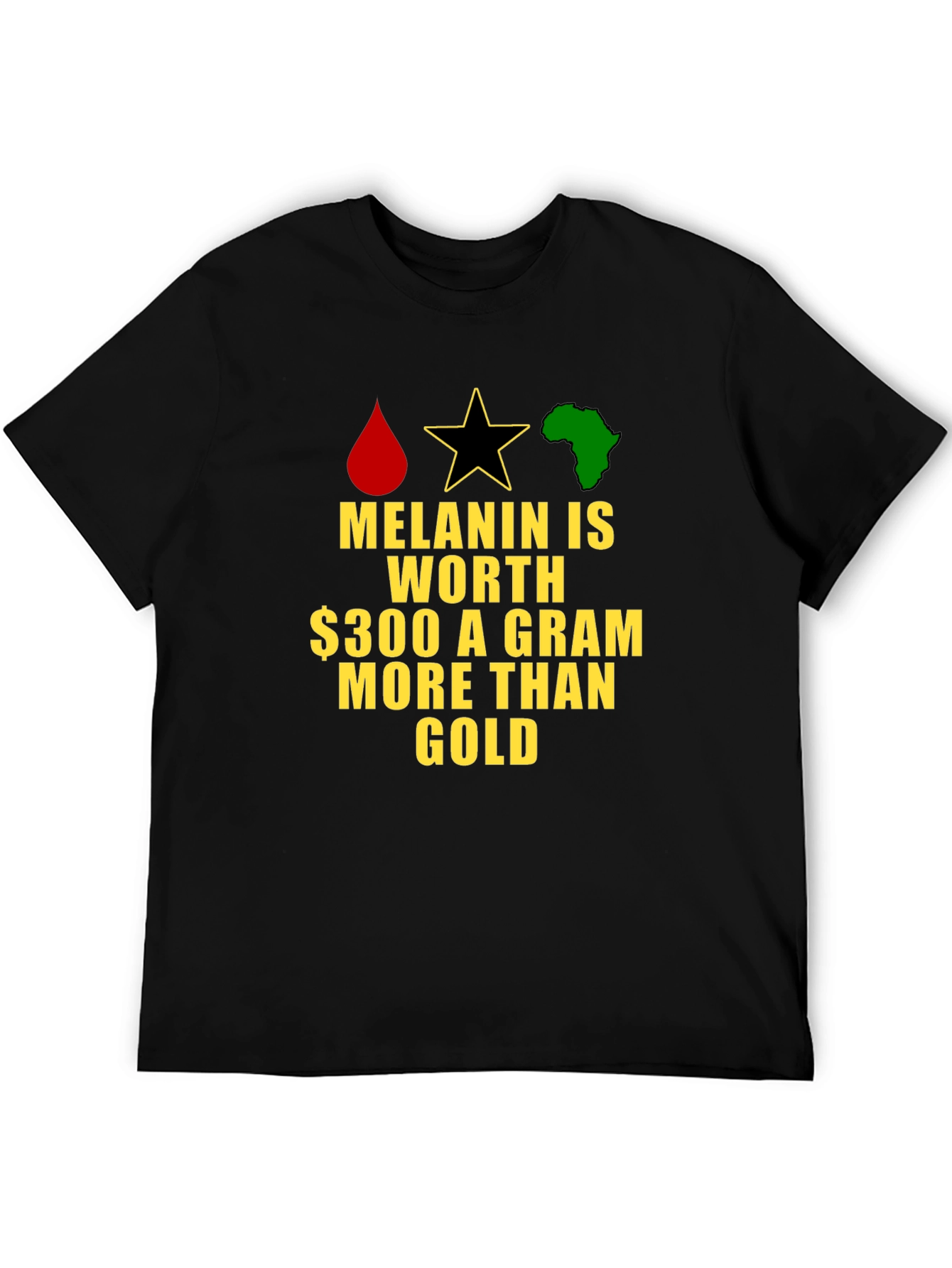 Melanin Worth More Than Gold Black Pride Tee