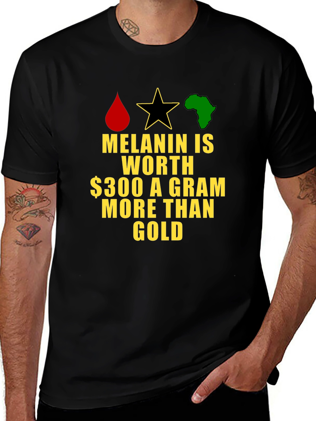 Melanin Worth More Than Gold Black Pride Tee