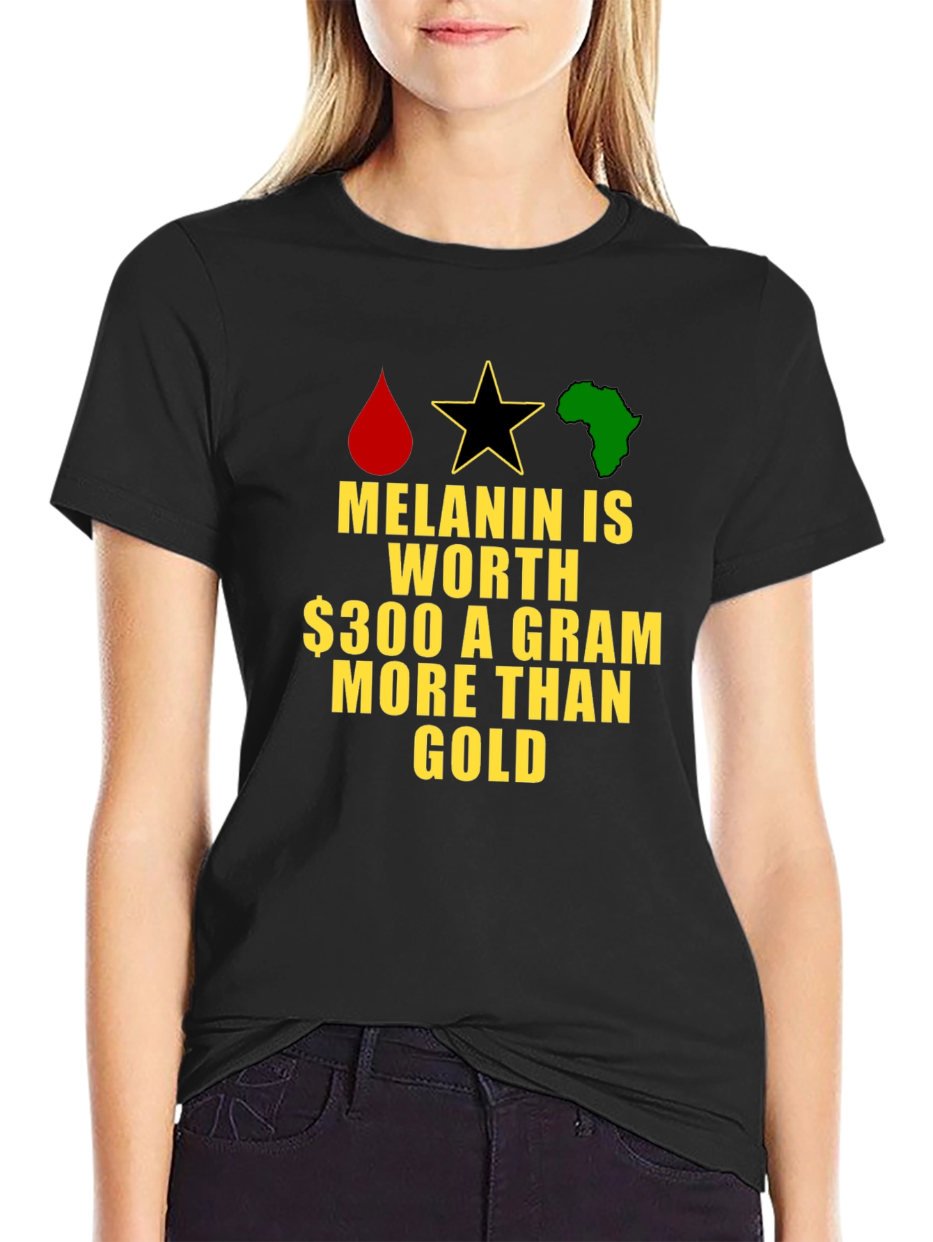 Melanin Worth More Than Gold Black Pride Tee