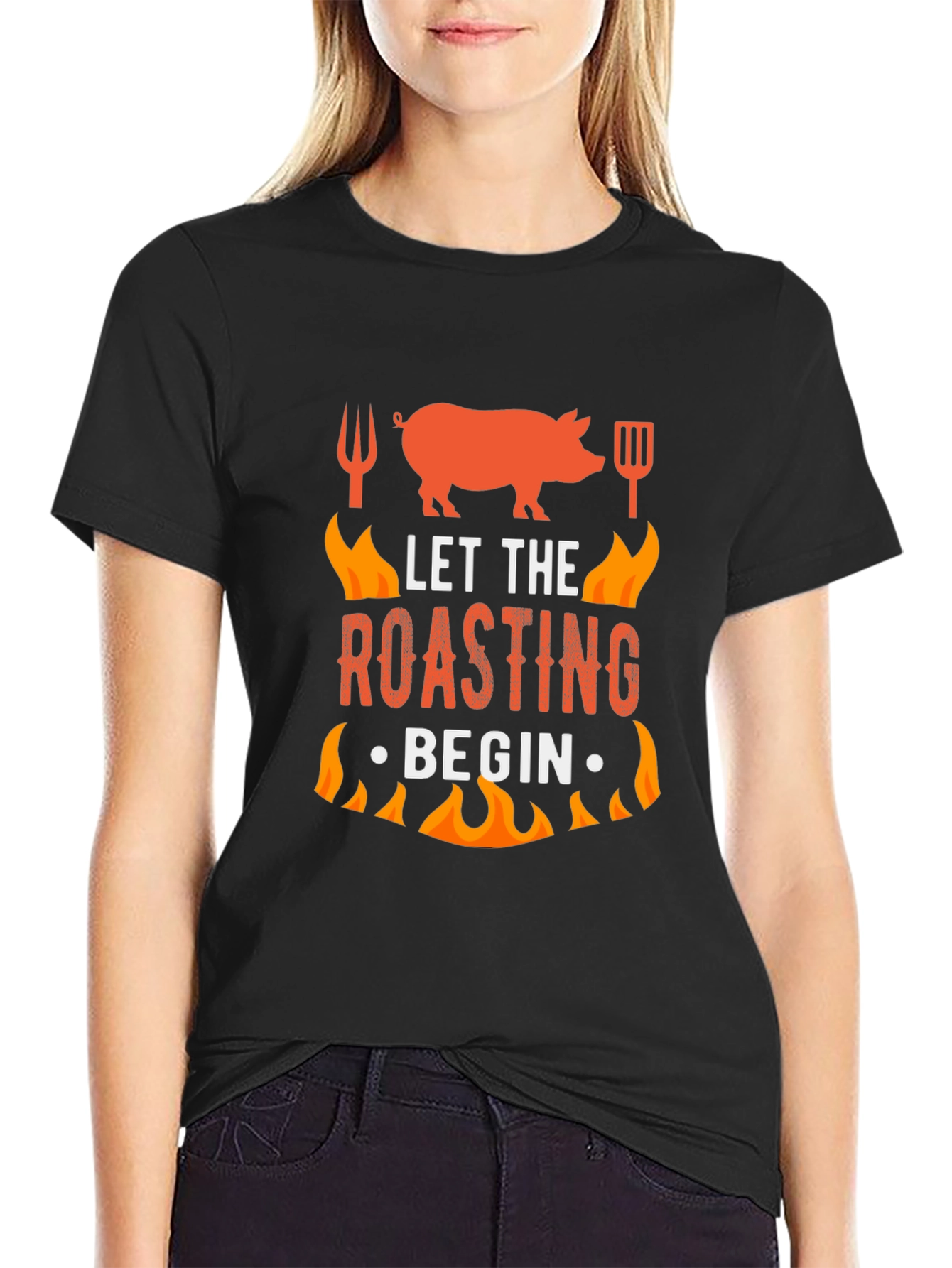 Let the Roasting Begin Pig BBQ T-Shirt