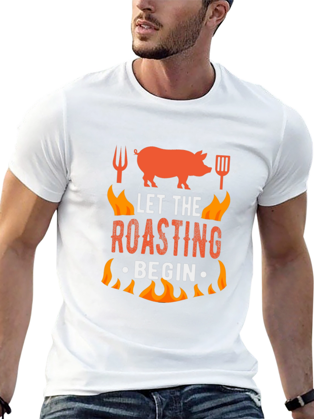 Let the Roasting Begin Pig BBQ T-Shirt