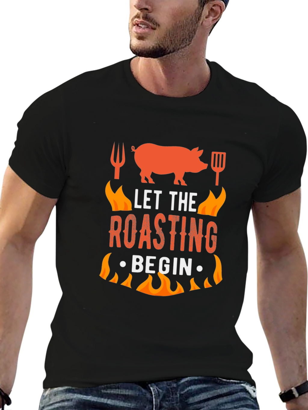 Let the Roasting Begin Pig BBQ T-Shirt