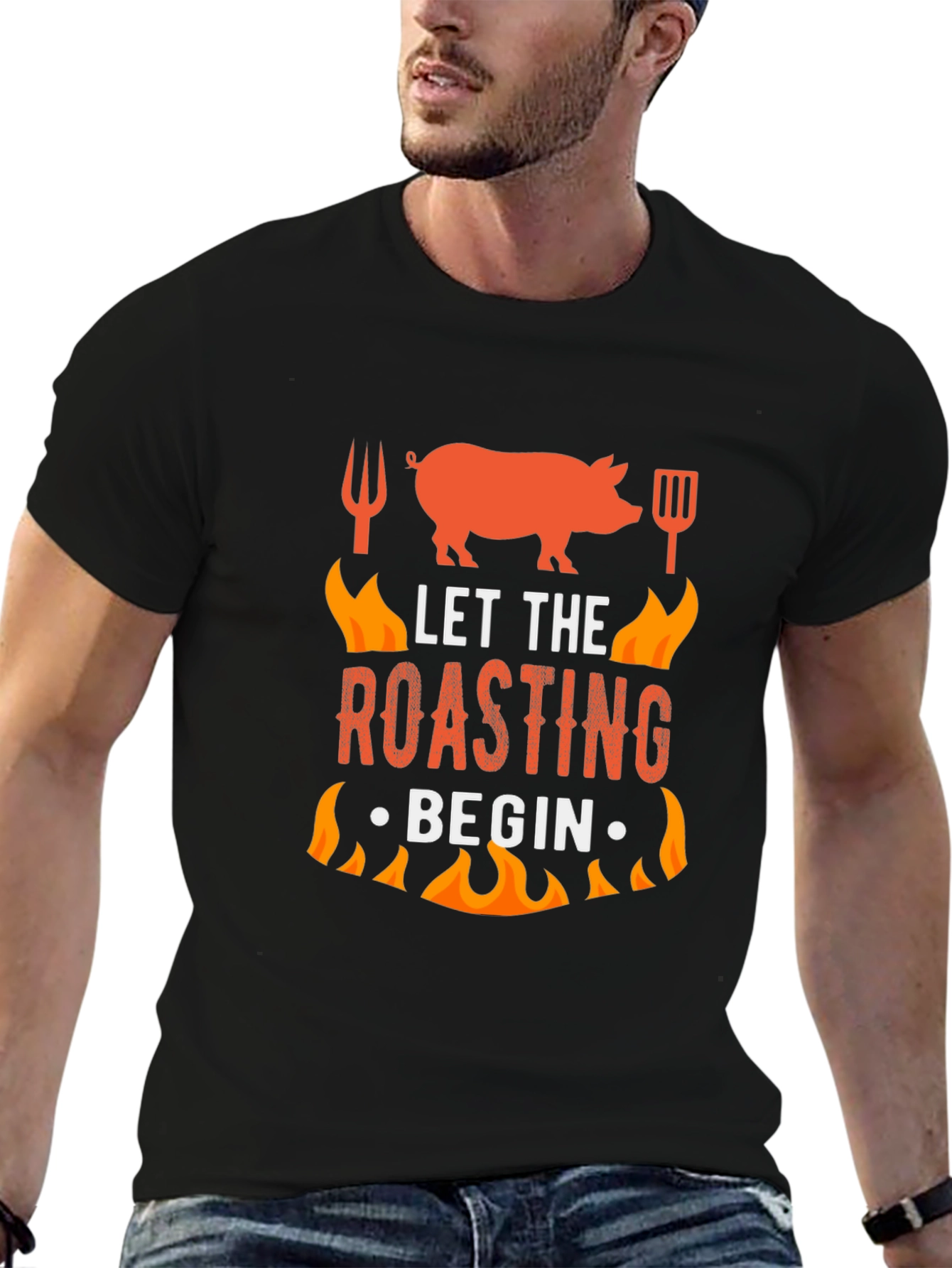 Let the Roasting Begin Pig BBQ T-Shirt