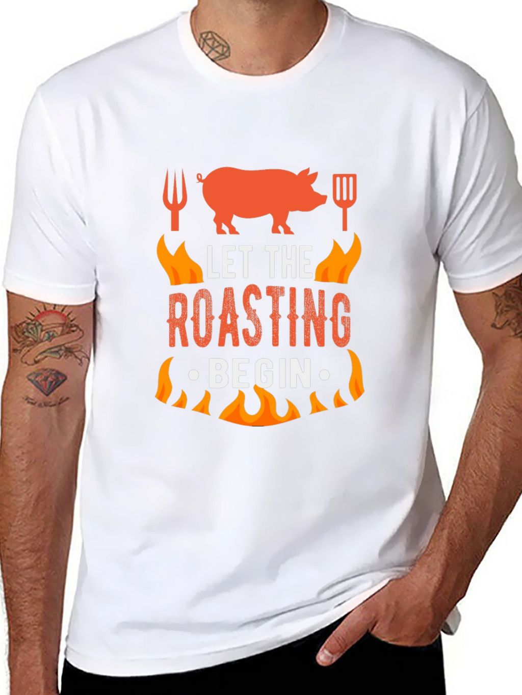 Let the Roasting Begin Pig BBQ T-Shirt