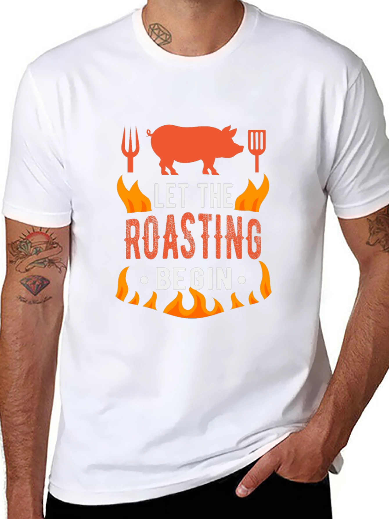 Let the Roasting Begin Pig BBQ T-Shirt
