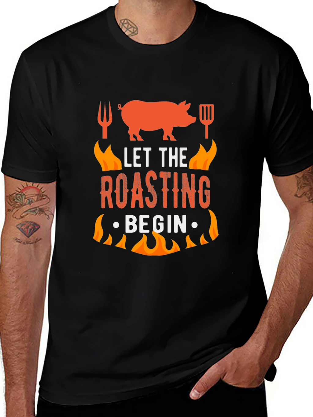 Let the Roasting Begin Pig BBQ T-Shirt