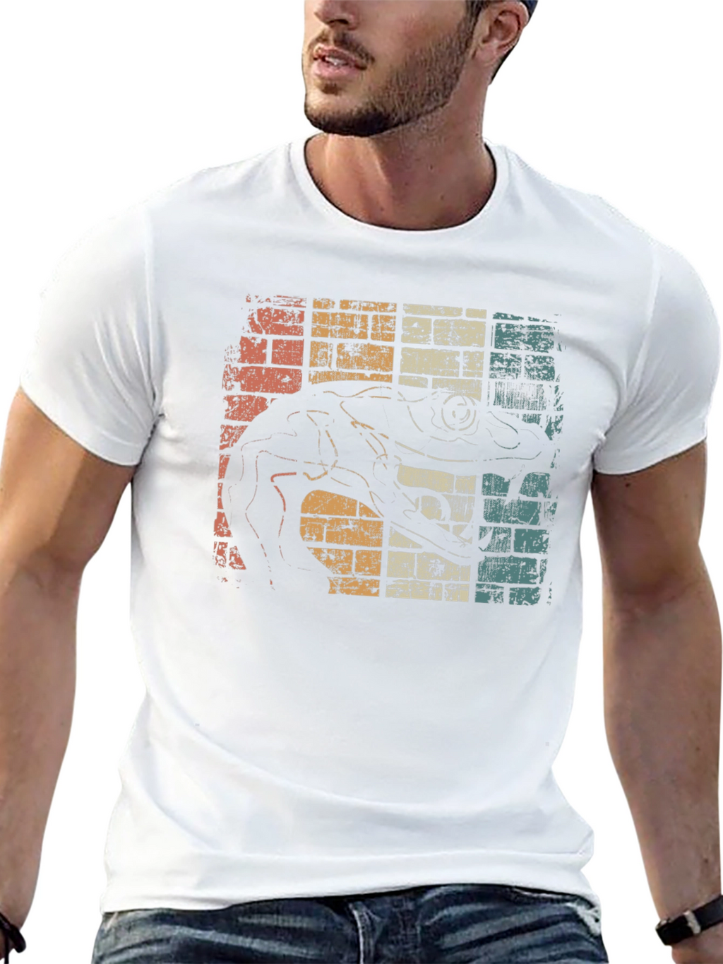 Retro Gecko T-Shirt - Unique Reptile Design