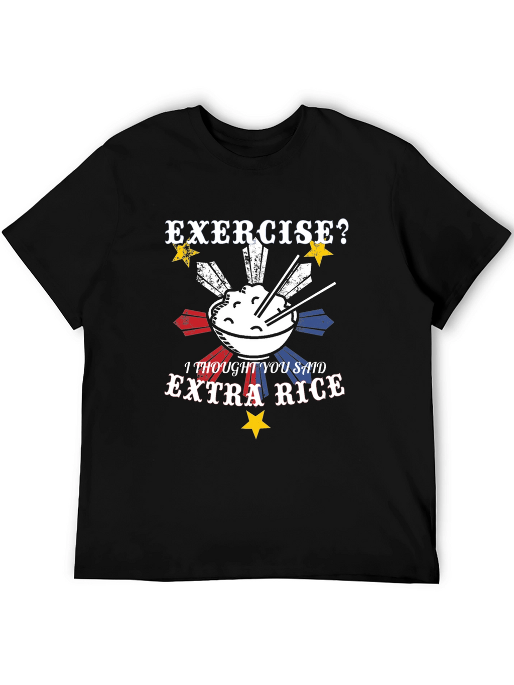 Exercise? Extra Rice T-Shirt - Funny Foodie Tee