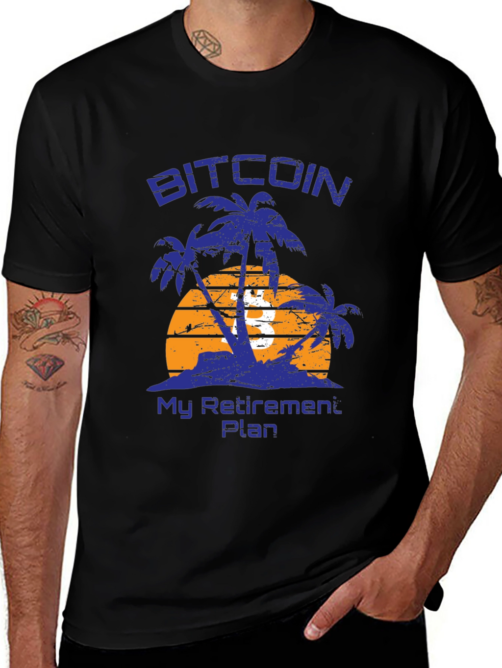 Bitcoin Retirement Plan T-Shirt - Island Design