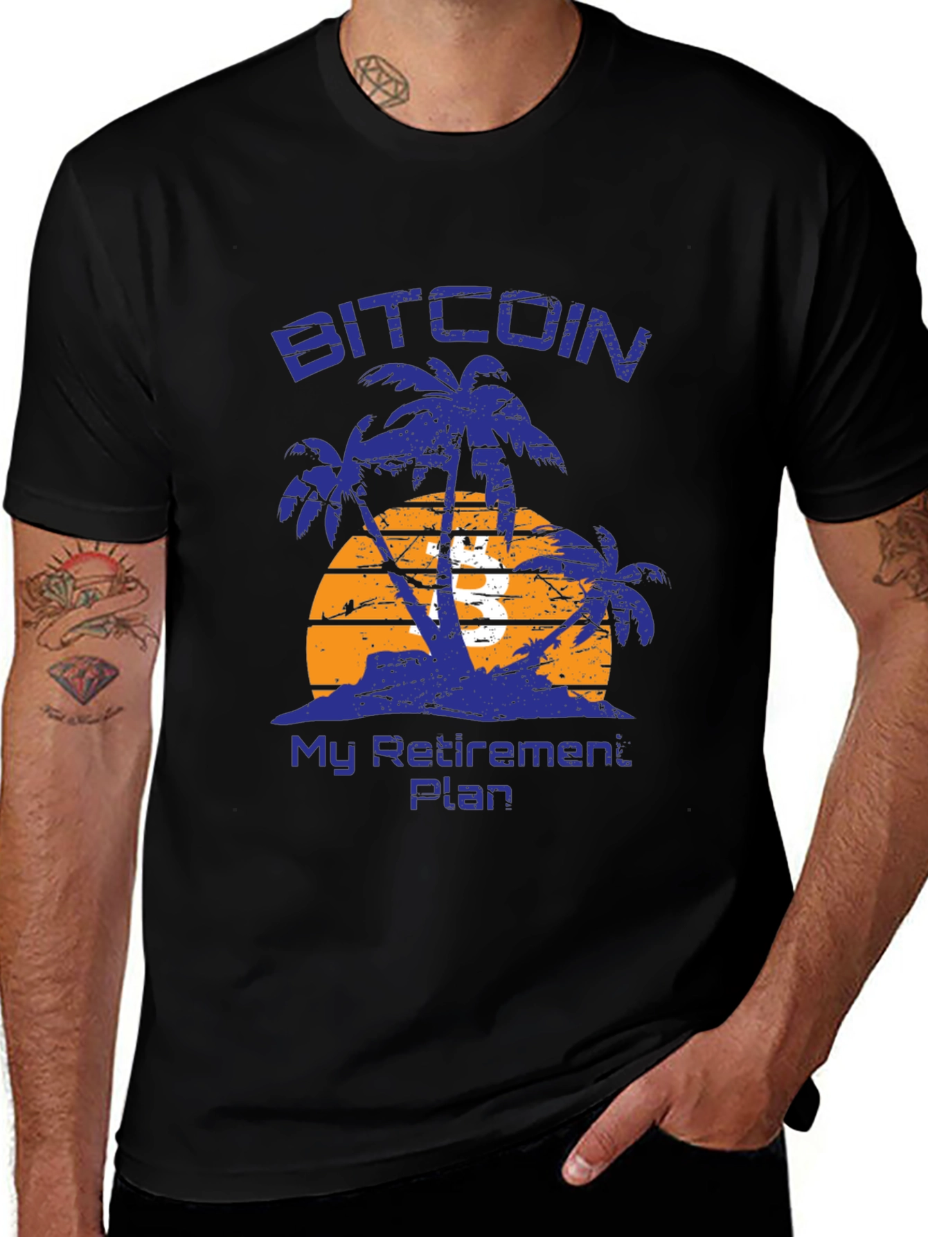 Bitcoin Retirement Plan T-Shirt - Island Design