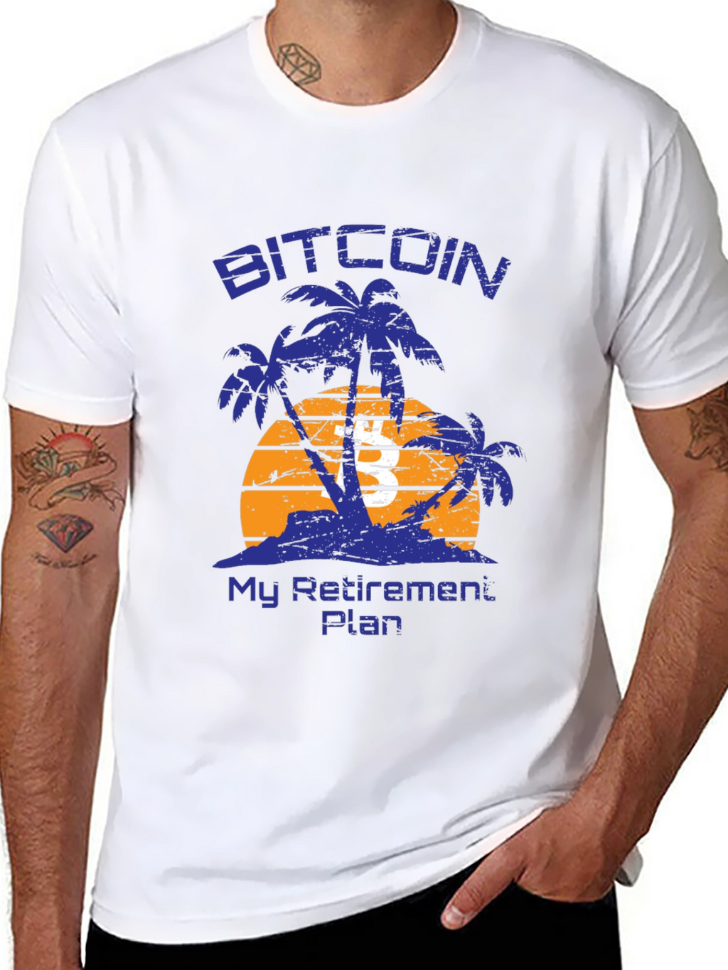 Bitcoin Retirement Plan T-Shirt - Island Design