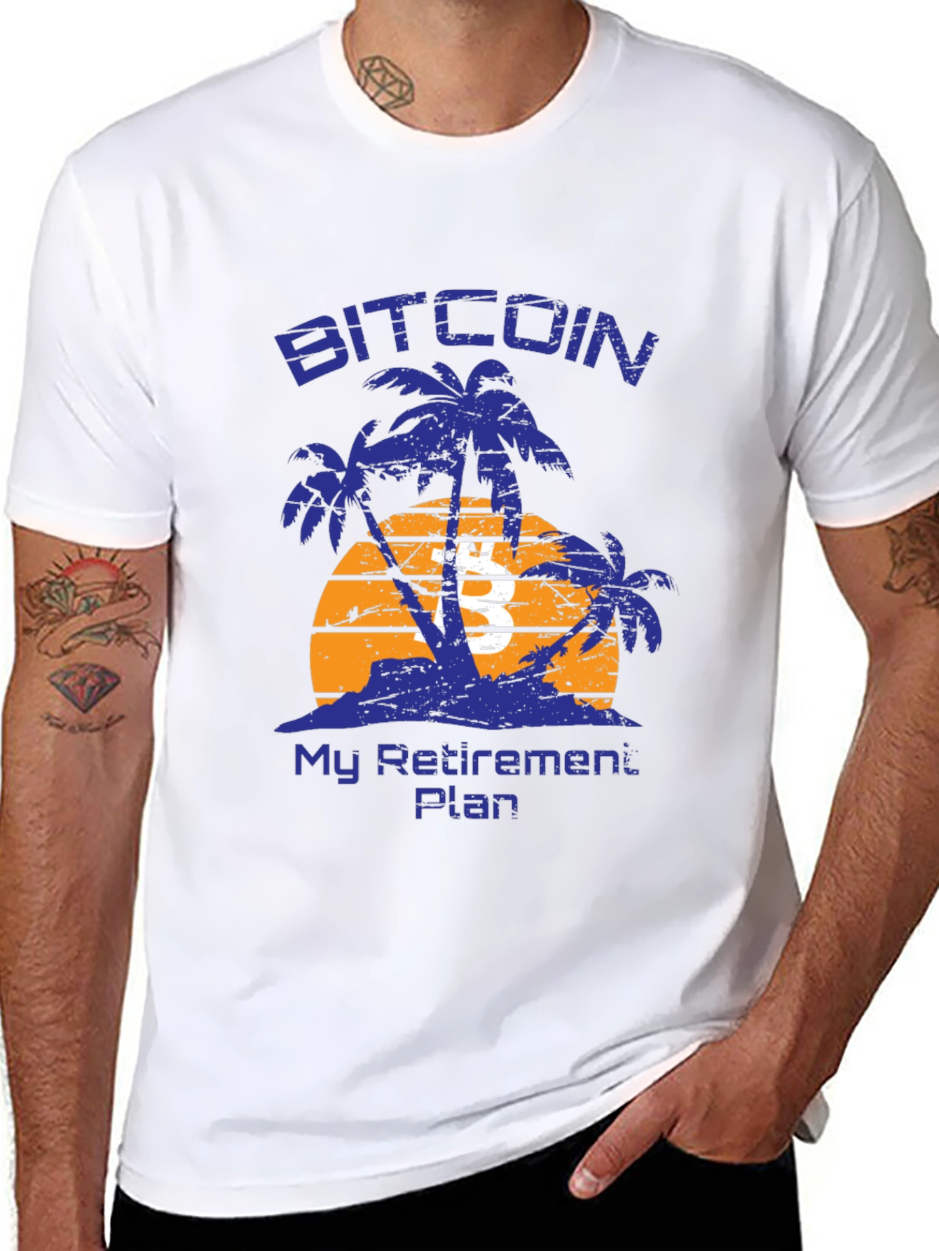 Bitcoin Retirement Plan T-Shirt - Island Design