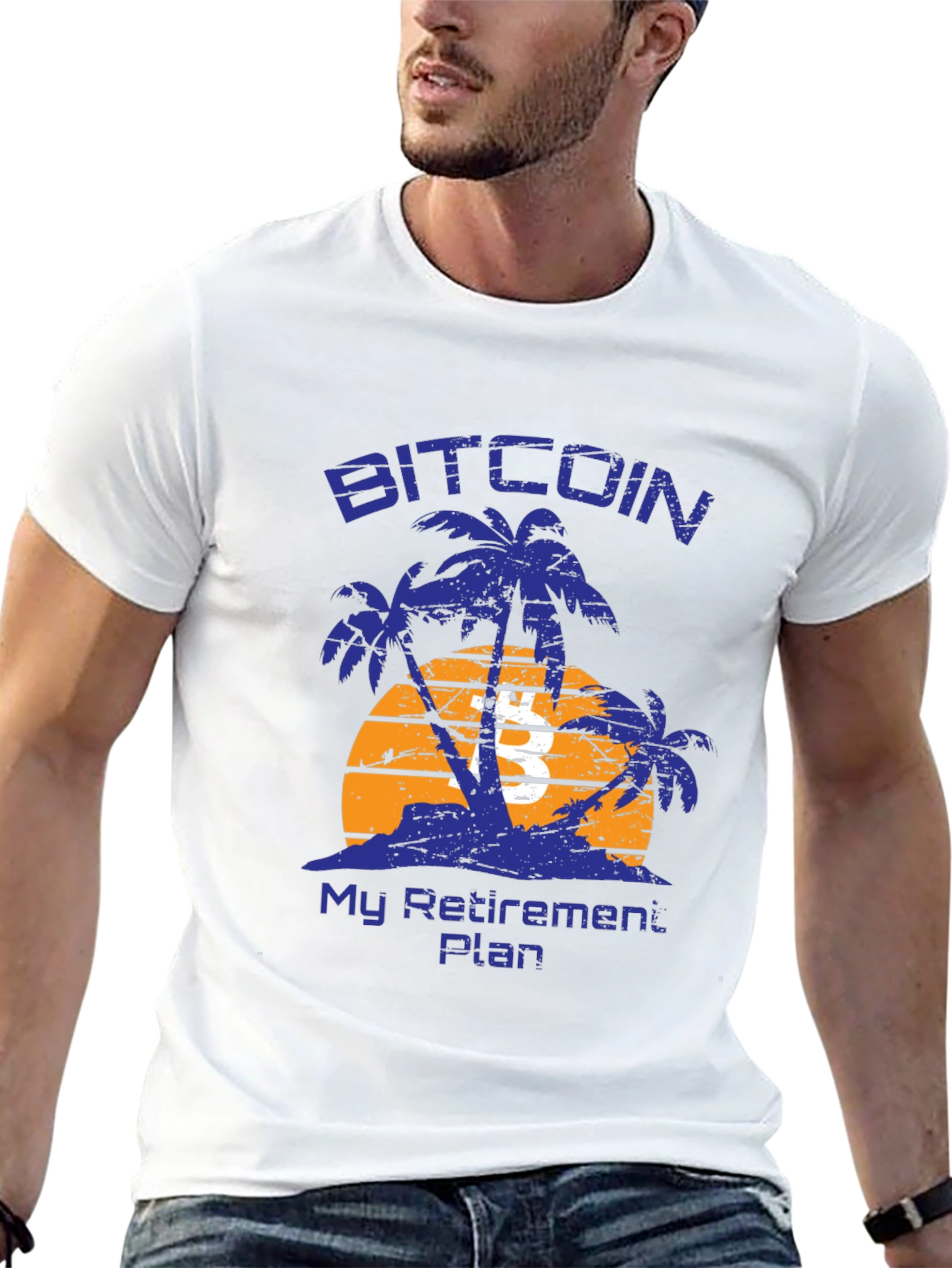 Bitcoin Retirement Plan T-Shirt - Island Design