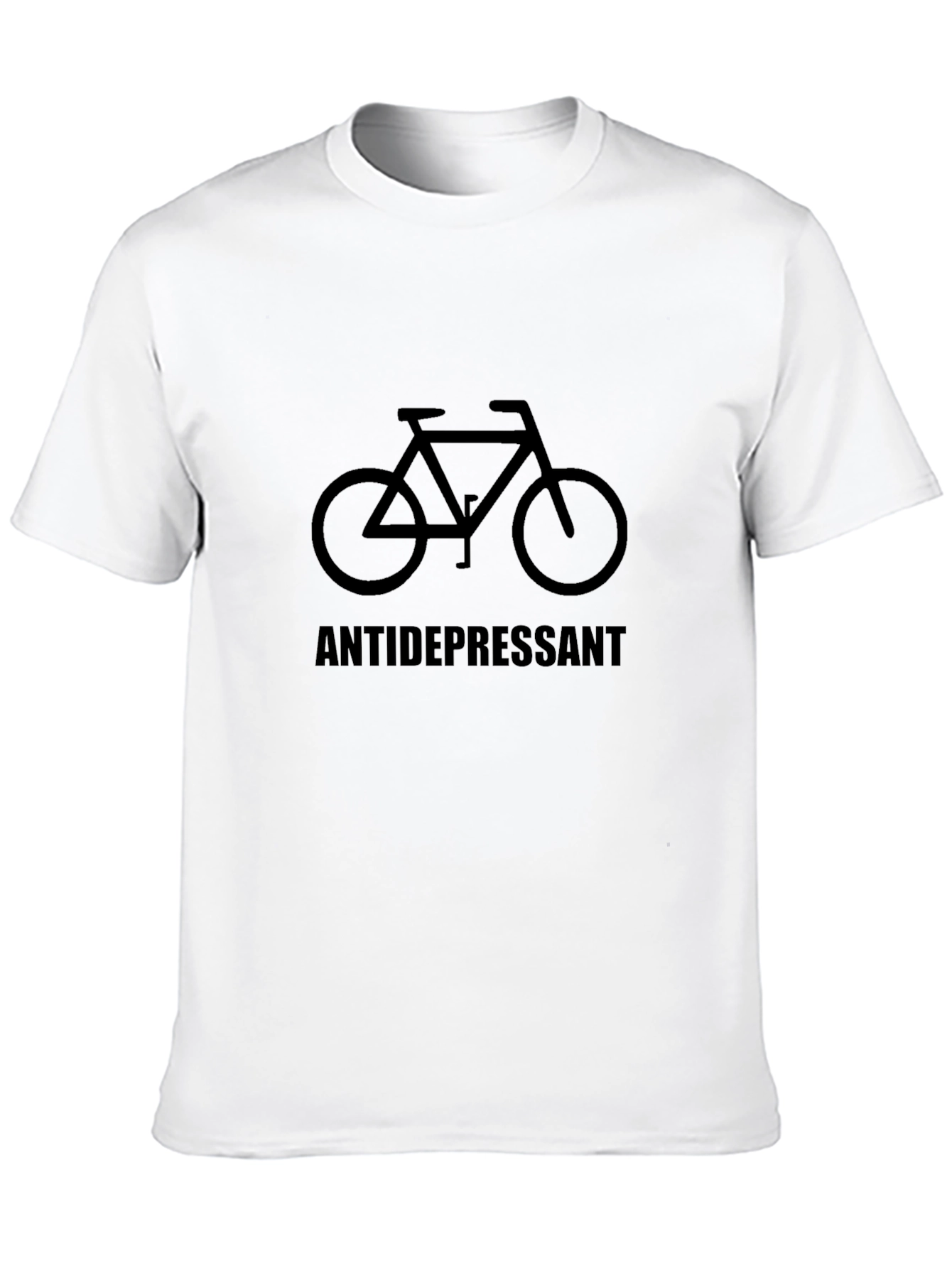 Antidepressant Bike Graphic Tee -  Black Cotton T-Shirt