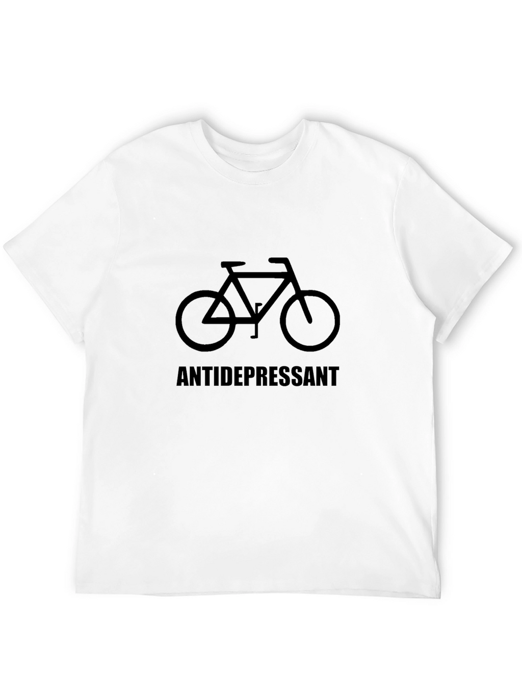 Antidepressant Bike Graphic Tee -  Black Cotton T-Shirt