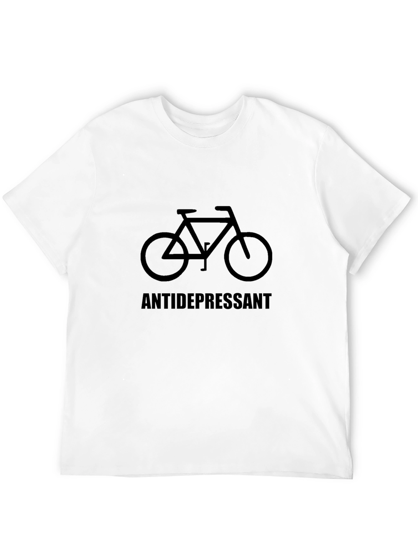 Antidepressant Bike Graphic Tee -  Black Cotton T-Shirt