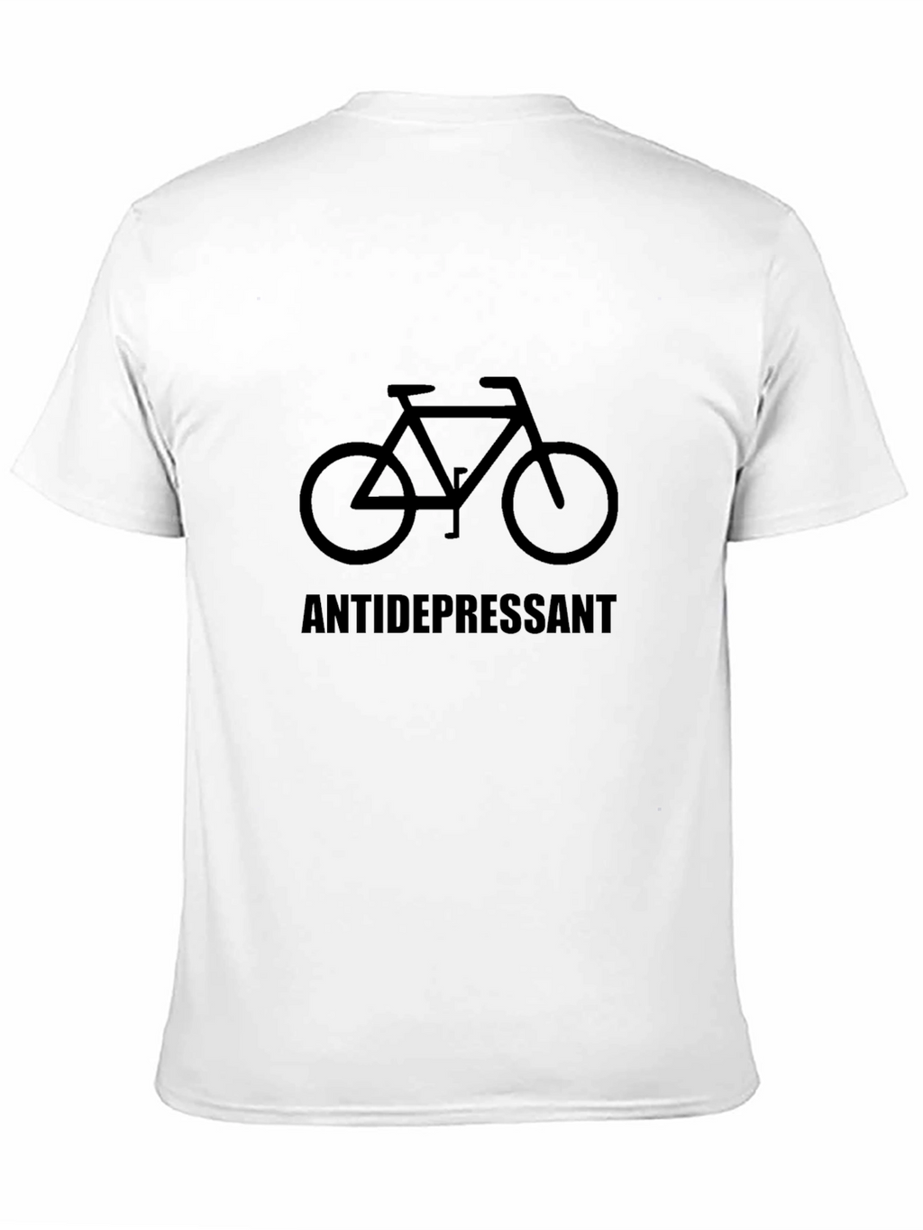 Antidepressant Bike Graphic Tee -  Black Cotton T-Shirt