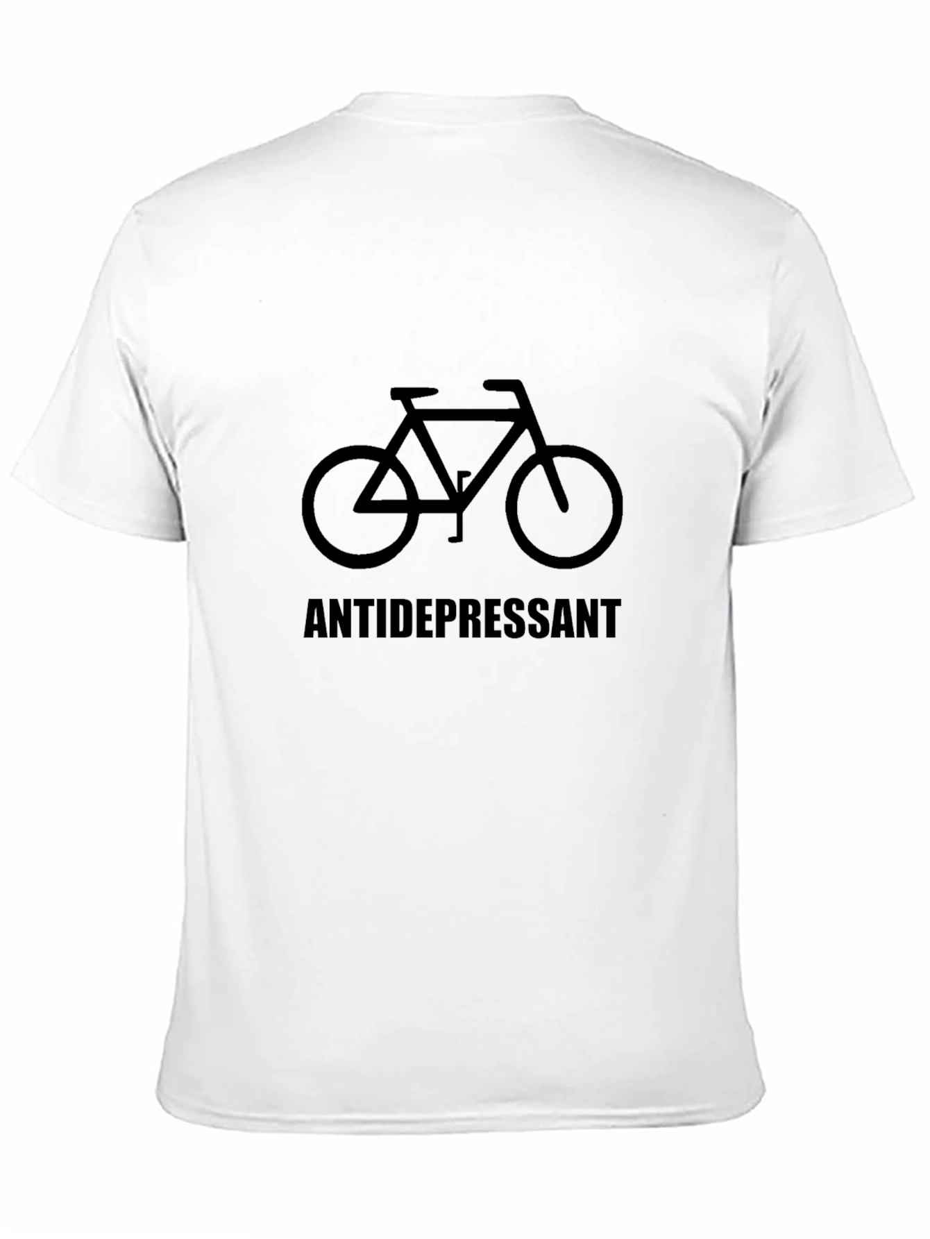 Antidepressant Bike Graphic Tee -  Black Cotton T-Shirt