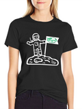 Vegan Astronaut Graphic T-Shirt - Unisex Black Tee
