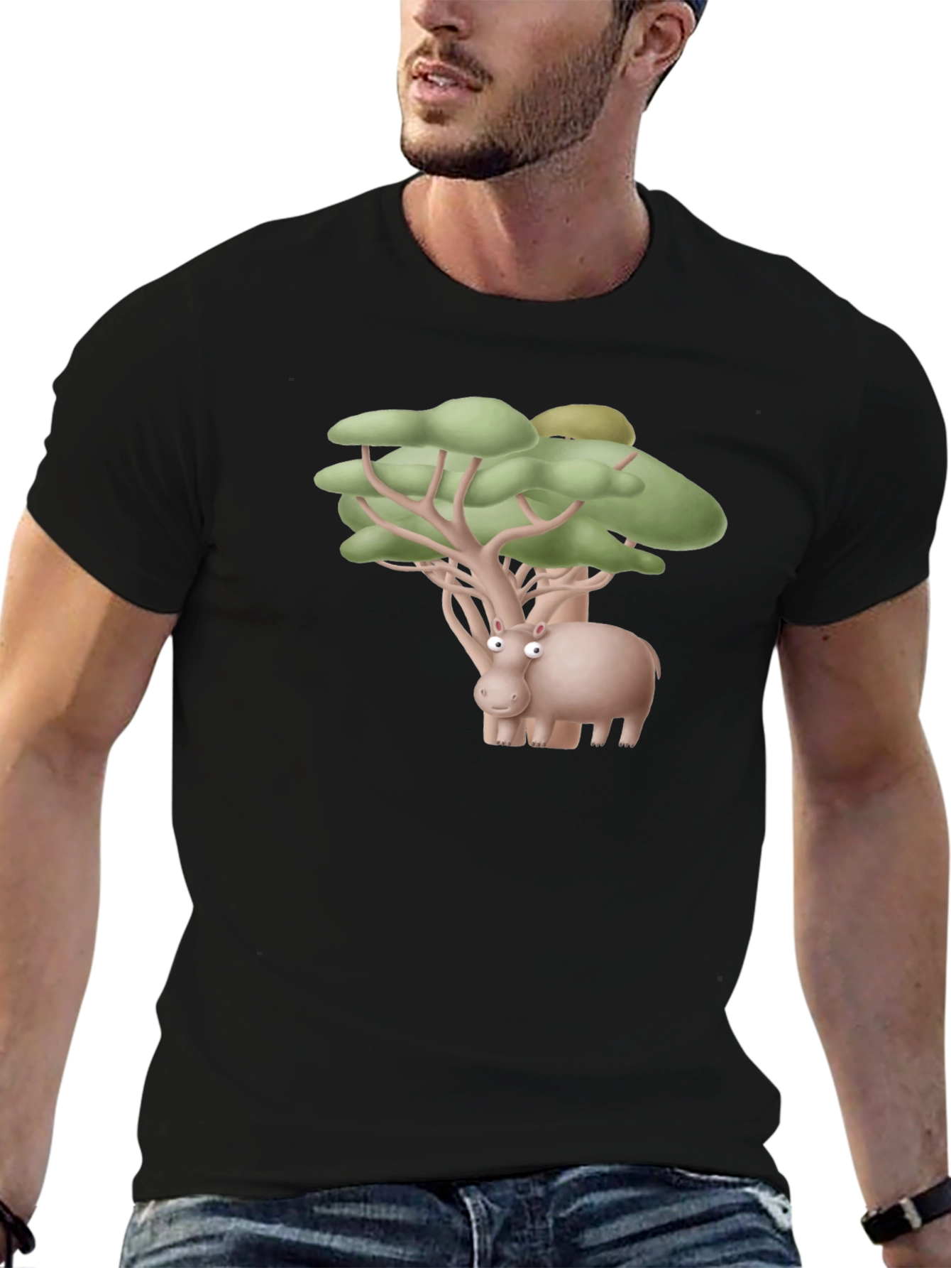Hippo Tree Humor Tee