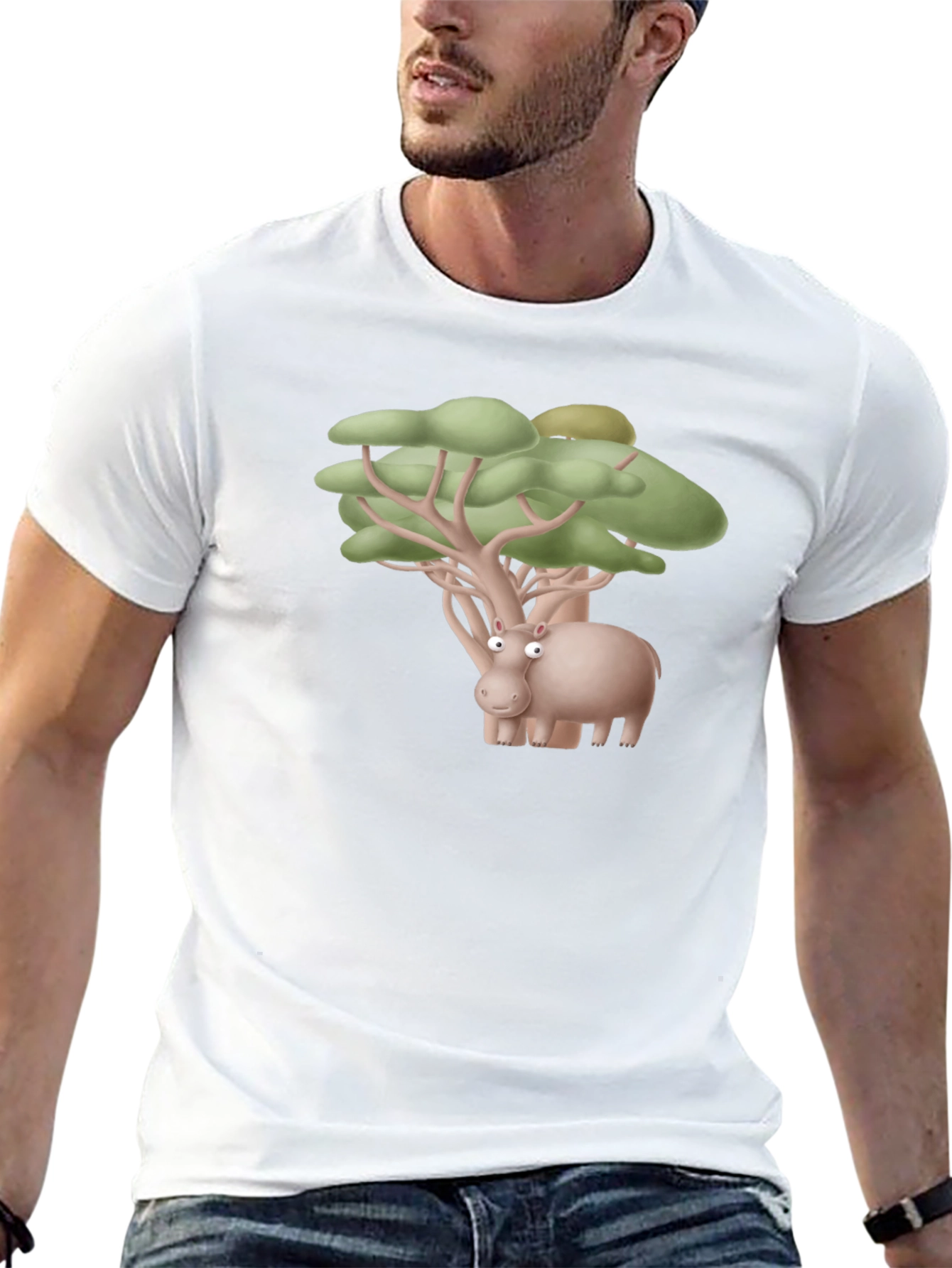 Hippo Tree Humor Tee