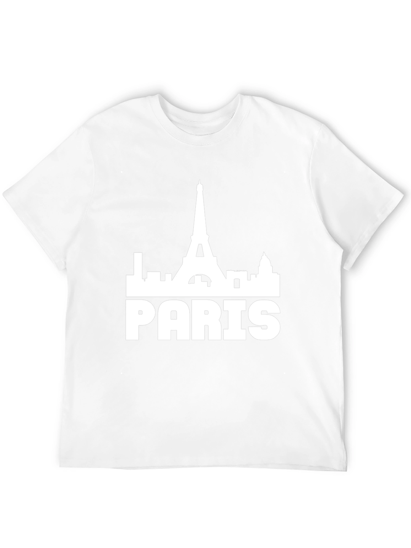 Paris Skyline Graphic Tee - Mens Black T-Shirt