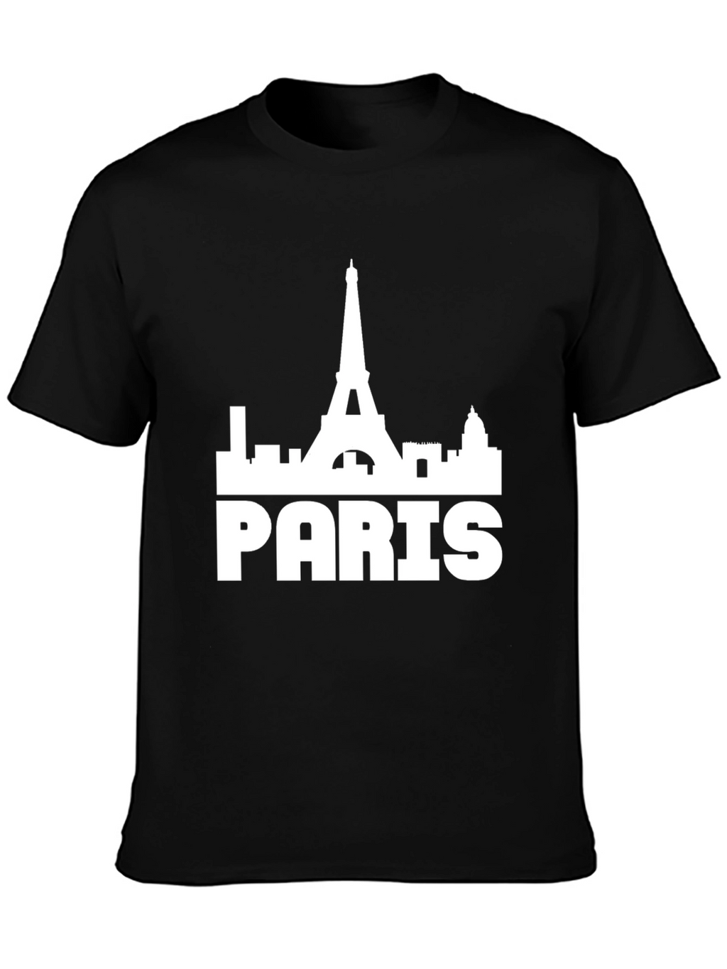 Paris Skyline Graphic Tee - Mens Black T-Shirt