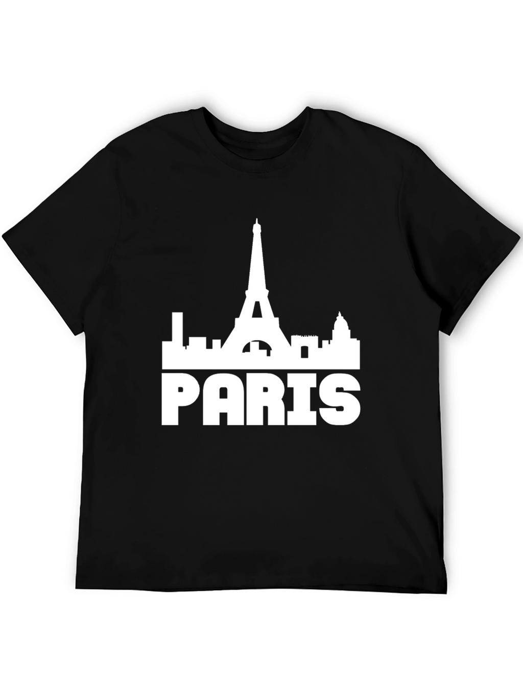 Paris Skyline Graphic Tee - Mens Black T-Shirt