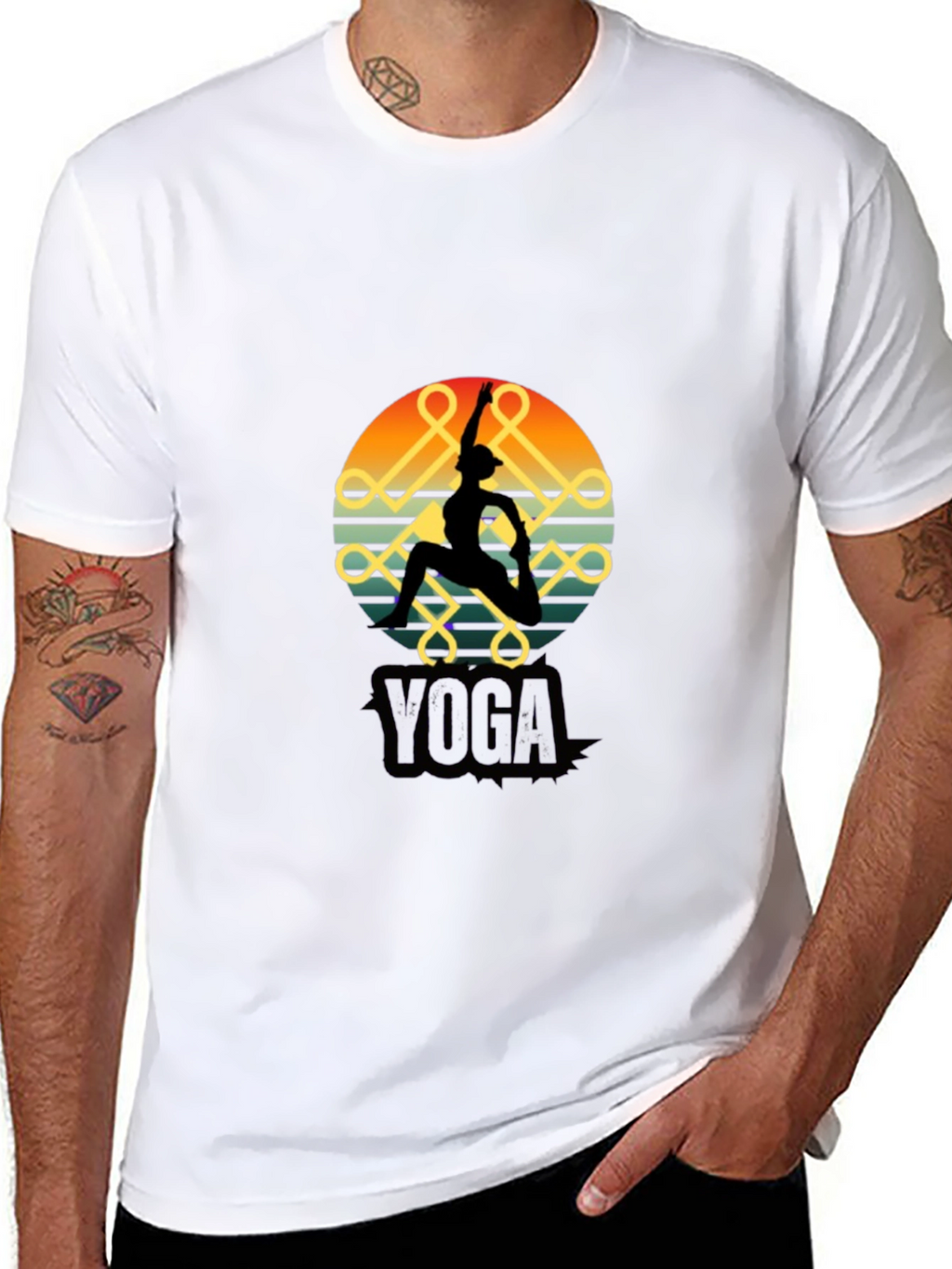 Yoga Silhouette Black T-Shirt