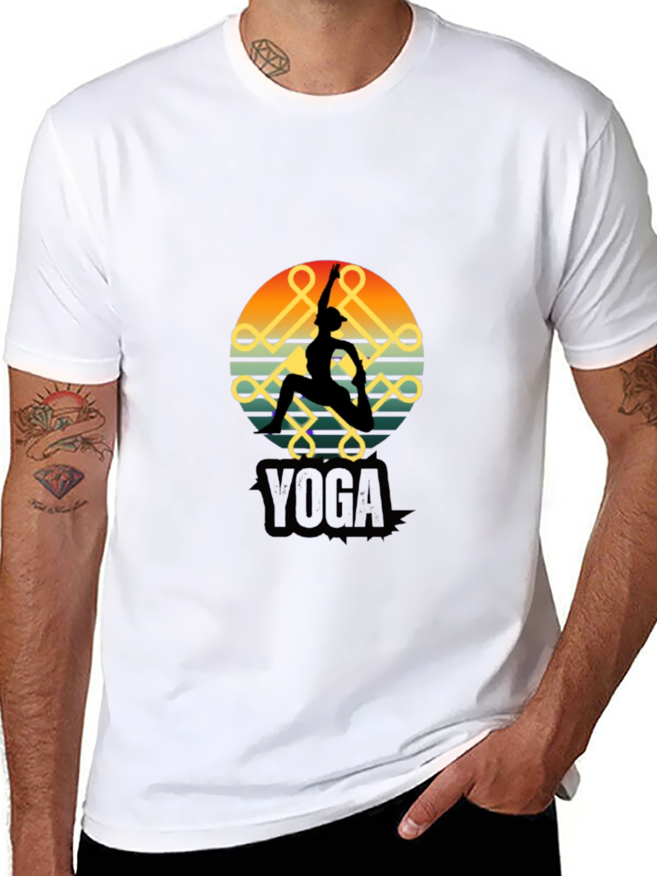 Yoga Silhouette Black T-Shirt
