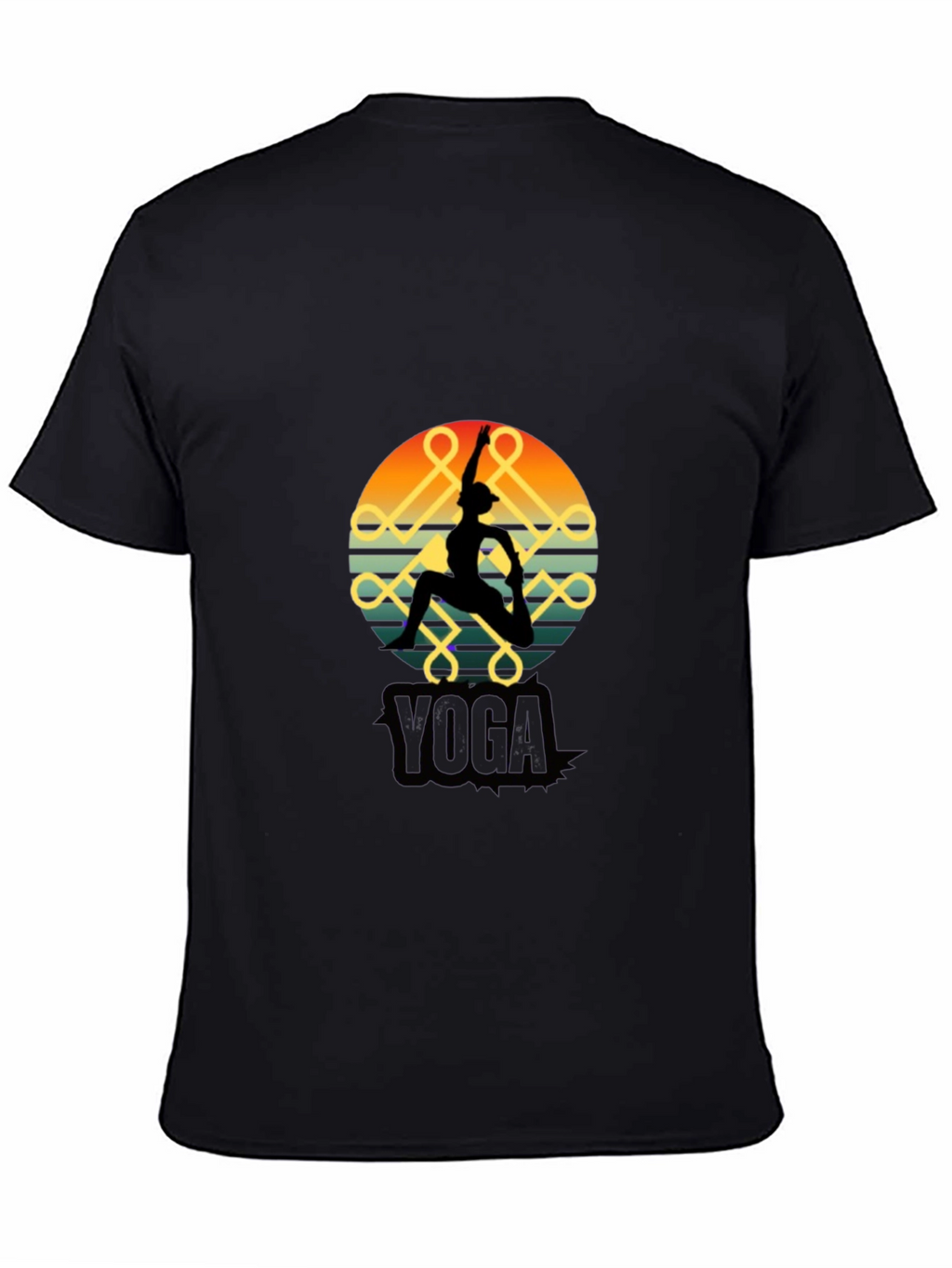 Yoga Silhouette Black T-Shirt